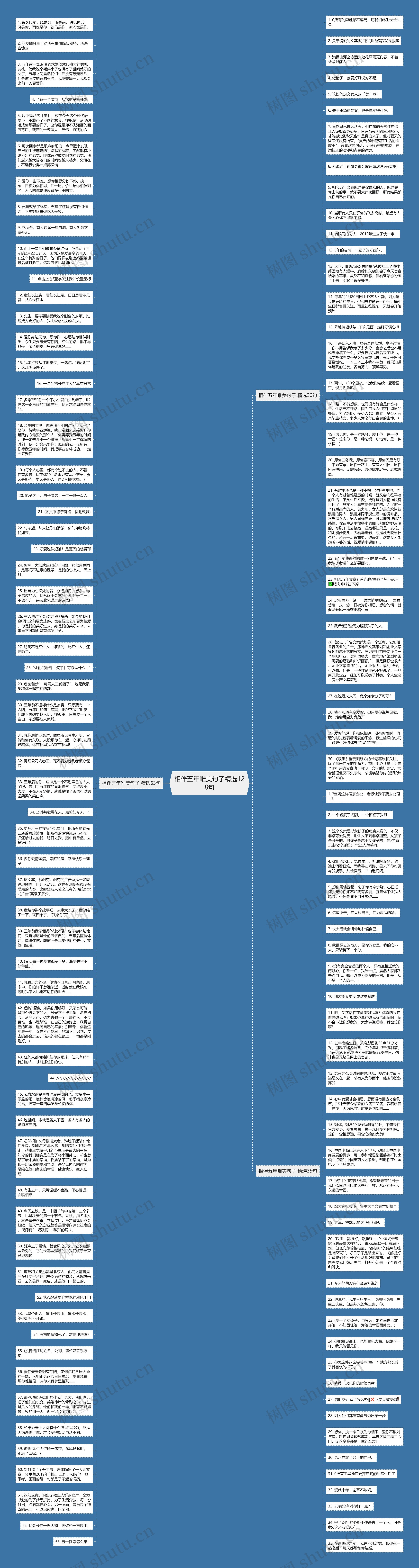 相伴五年唯美句子精选128句思维导图