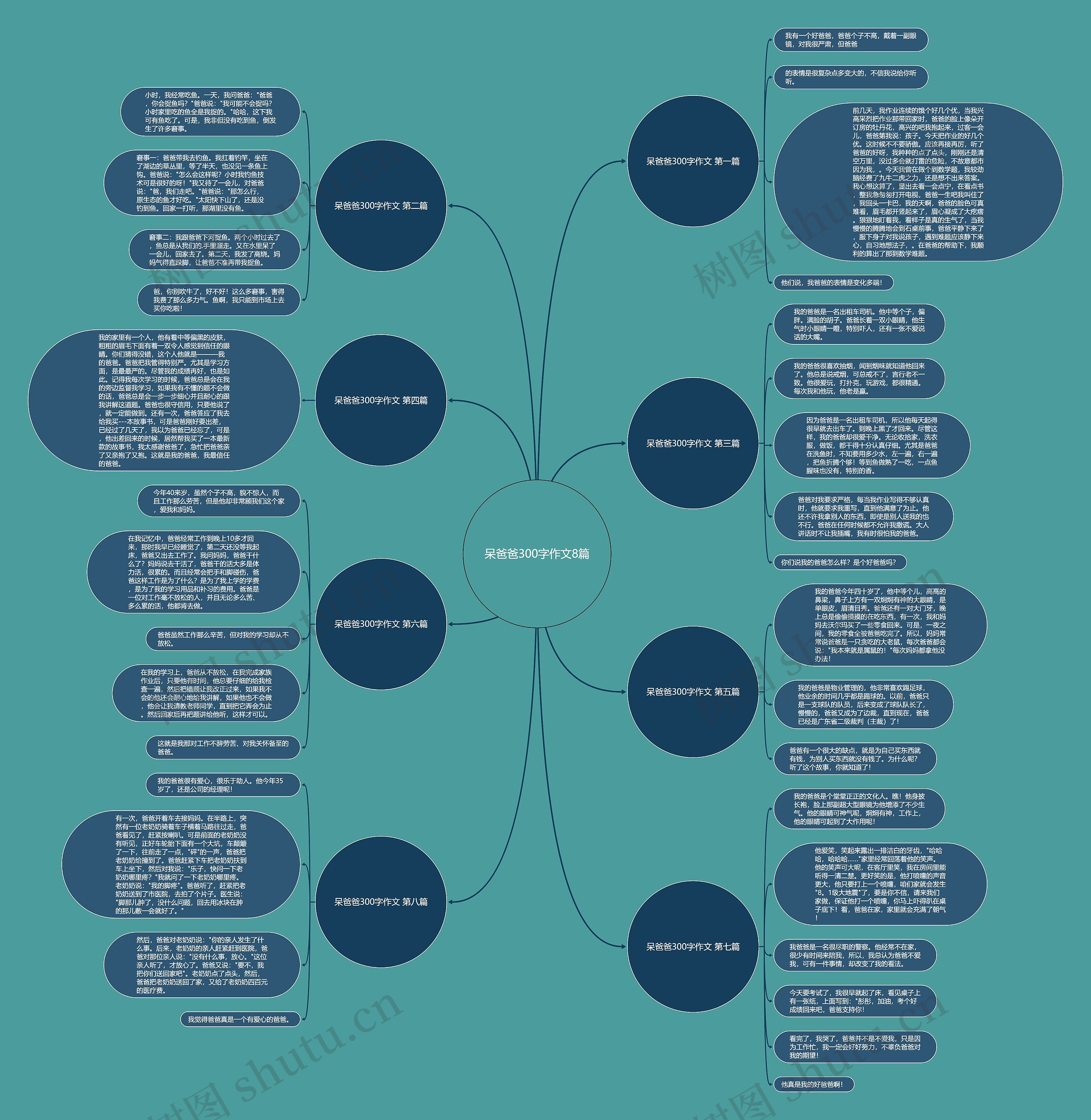 呆爸爸300字作文8篇思维导图