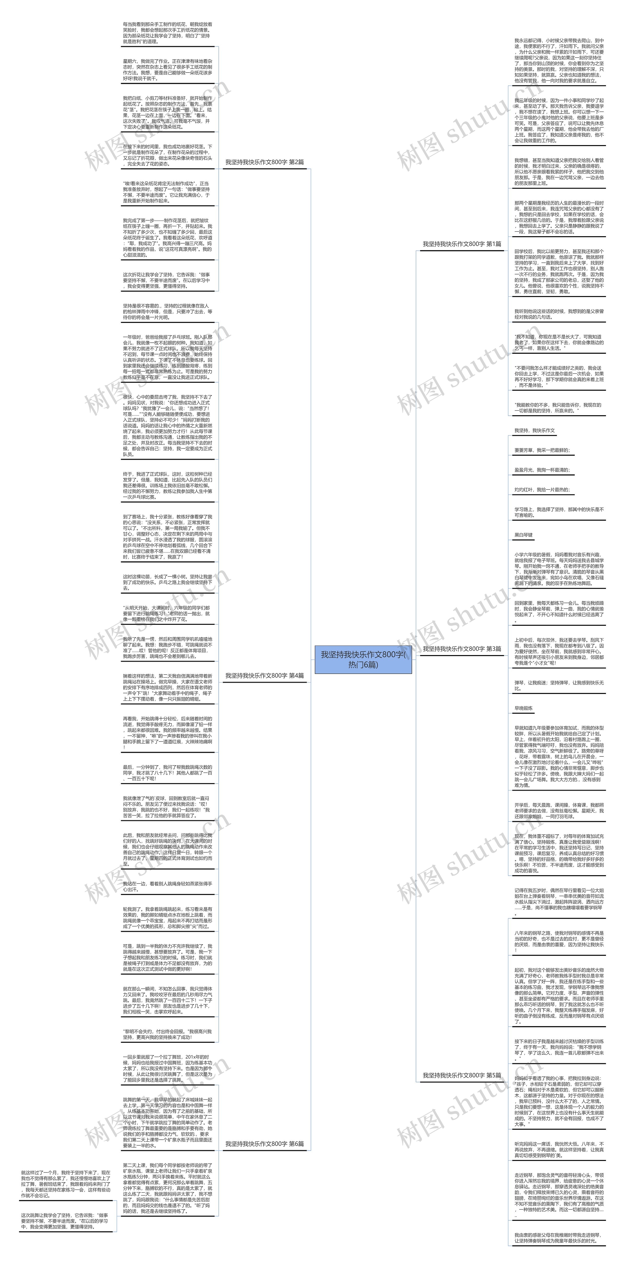 我坚持我快乐作文800字(热门6篇)思维导图