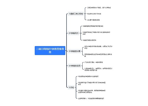 二端口网络的Y参数思维导图