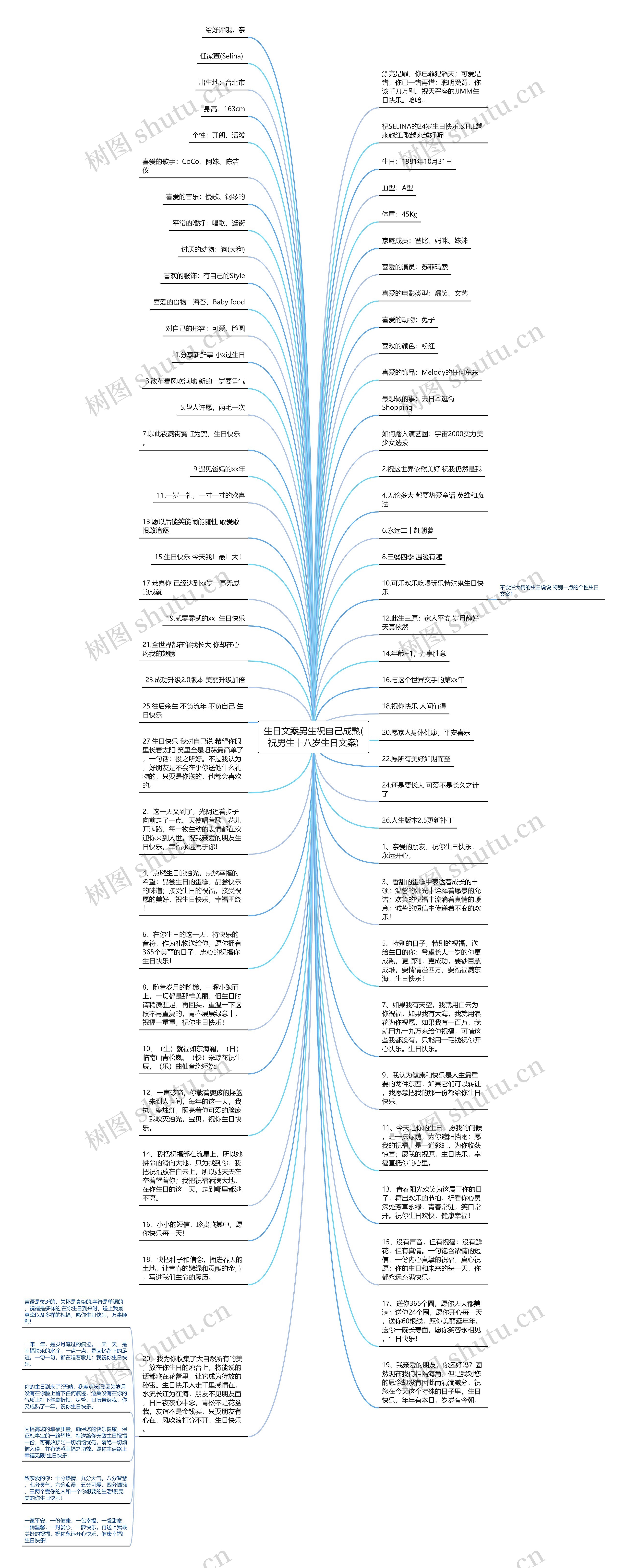 生日文案男生祝自己成熟(祝男生十八岁生日文案)思维导图