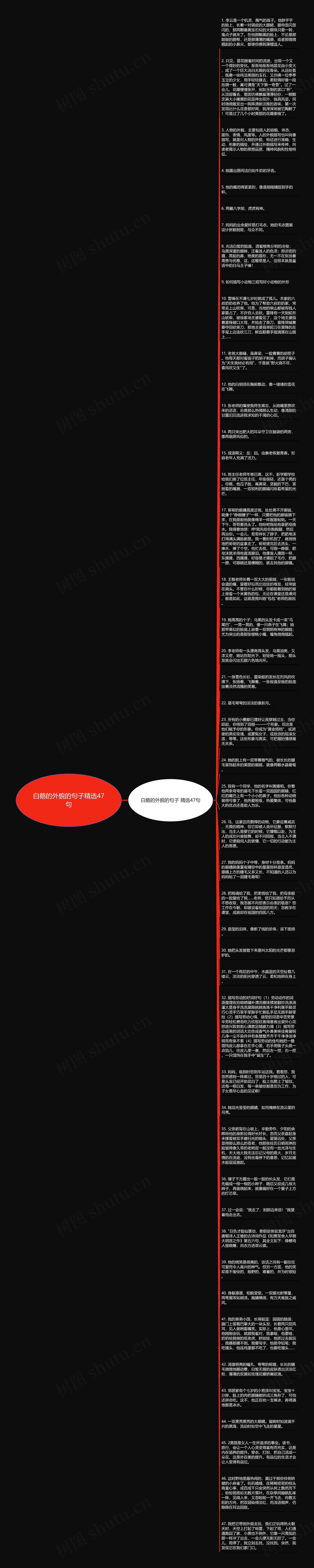 白鹅的外貌的句子精选47句思维导图