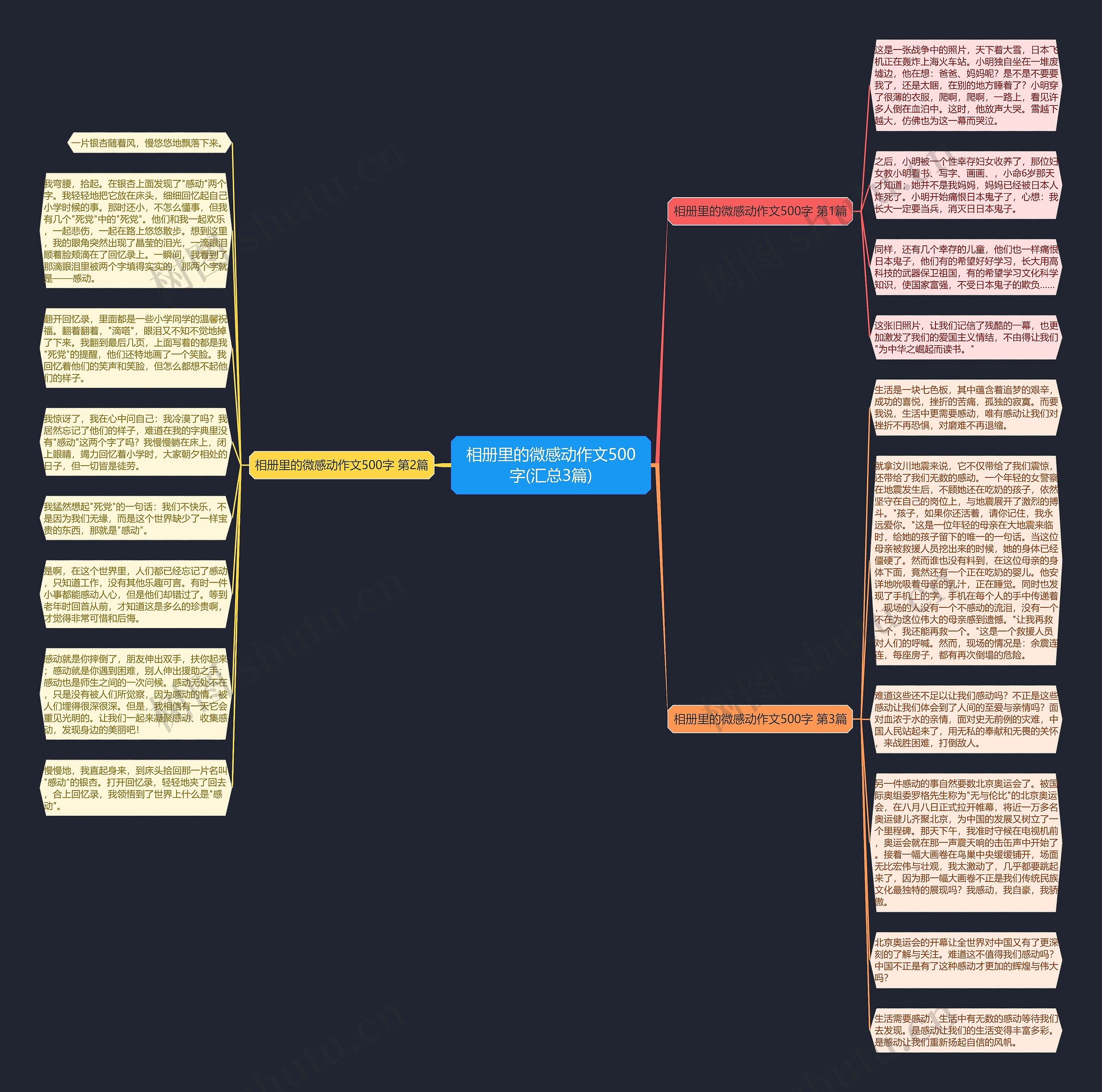 相册里的微感动作文500字(汇总3篇)思维导图