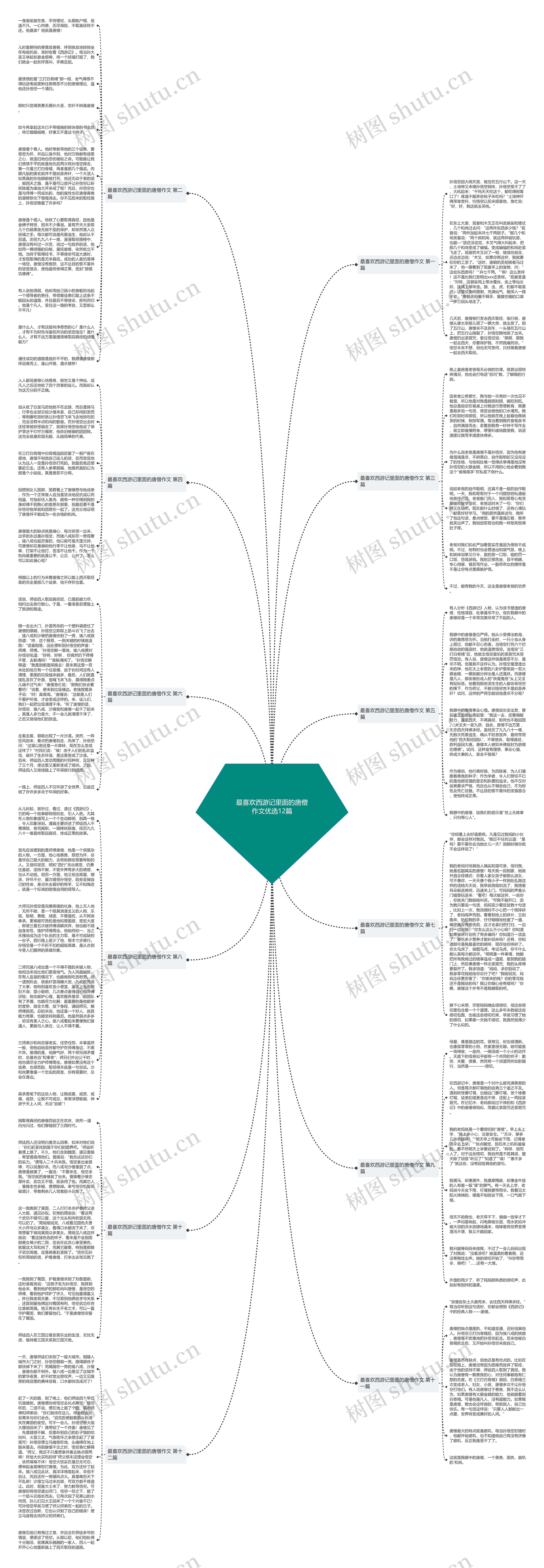 最喜欢西游记里面的唐僧作文优选12篇思维导图