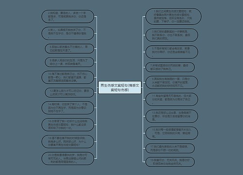 男生伤感文案短句(情感文案短句伤感)