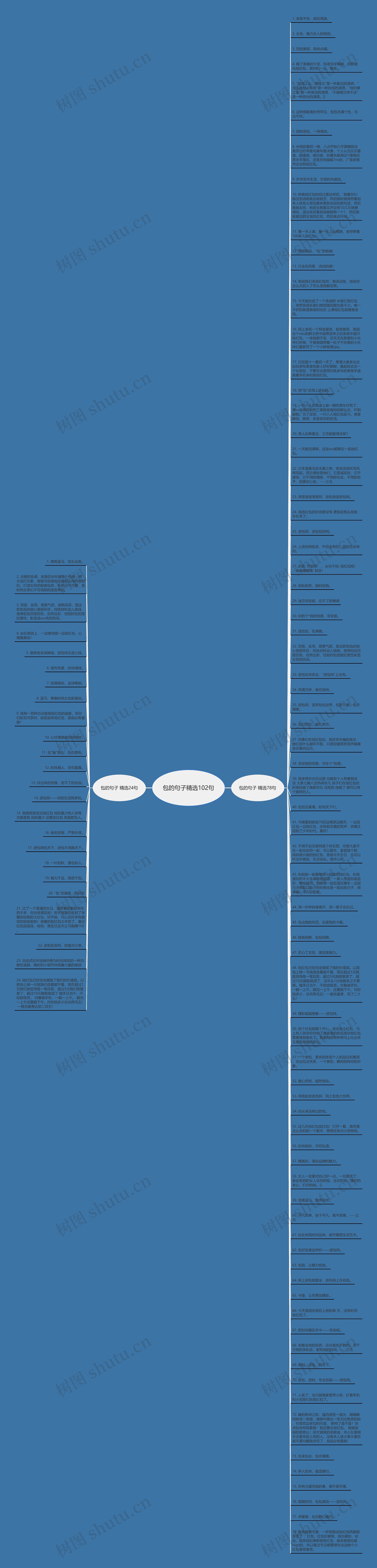 包的句子精选102句思维导图