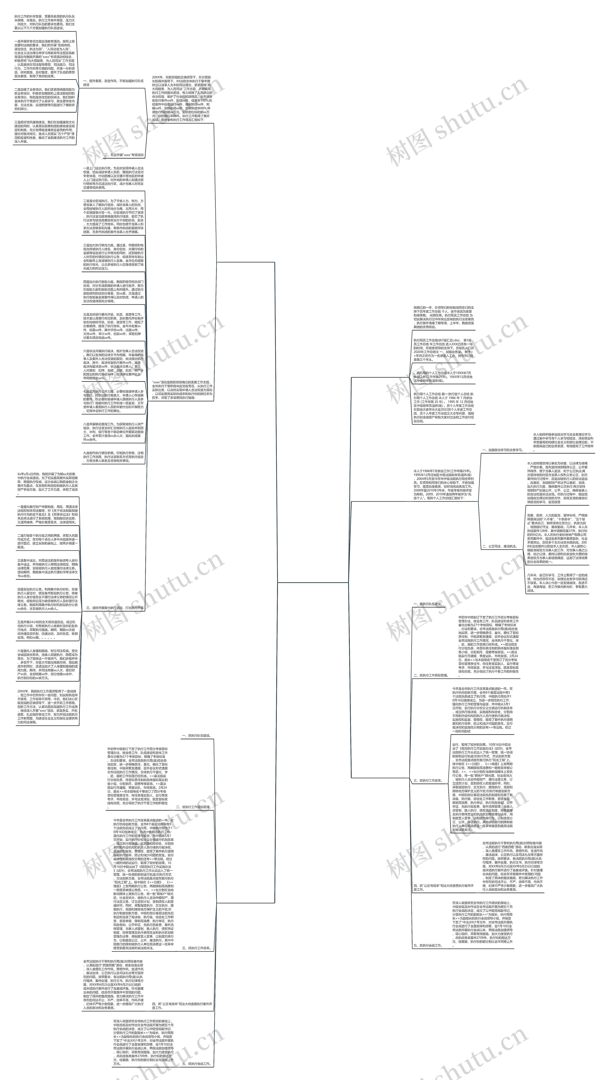 执行局执行员工作总结推荐5篇思维导图