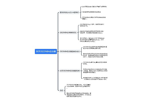 关于2023NBA总决赛思维导图