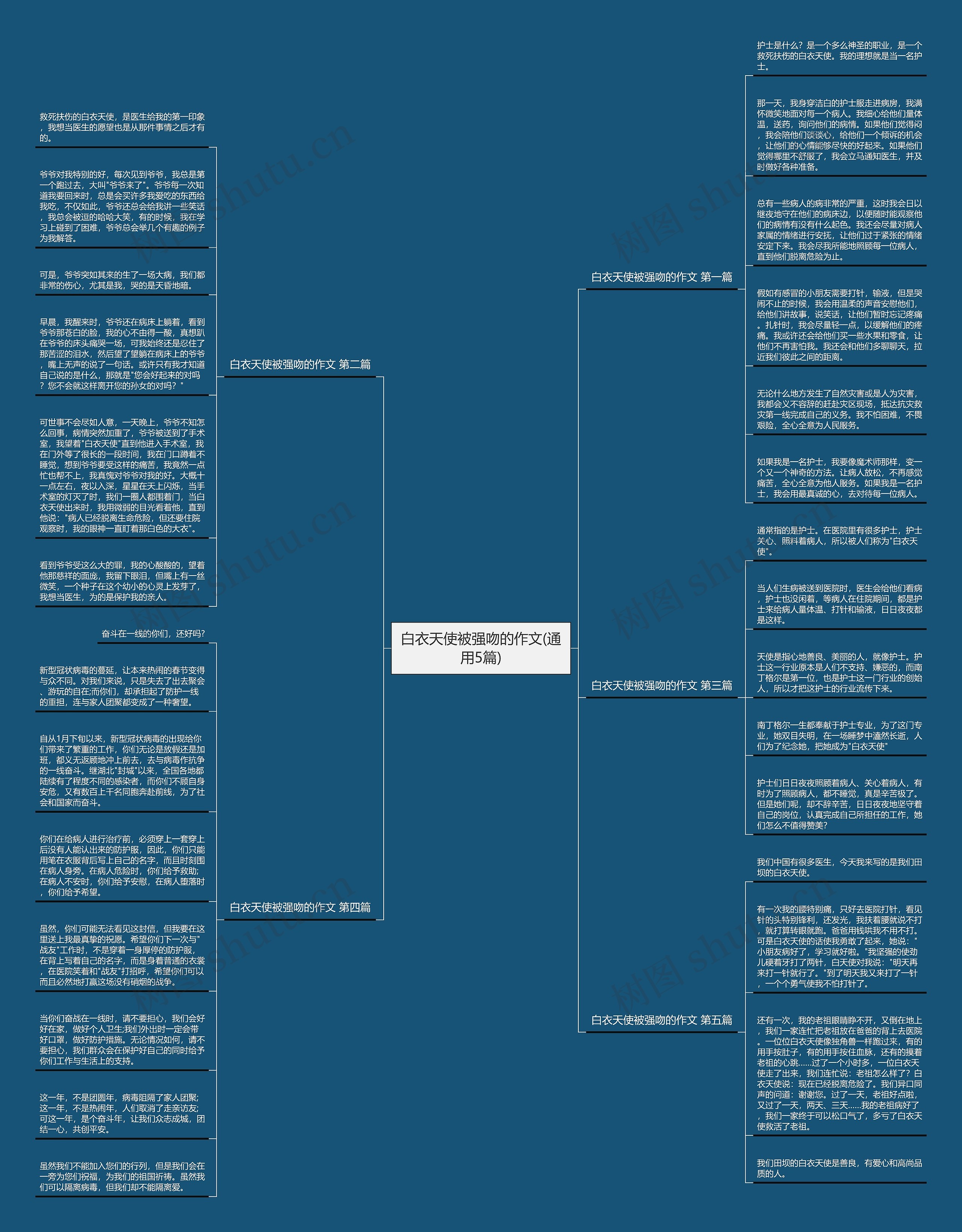 白衣天使被强吻的作文(通用5篇)思维导图