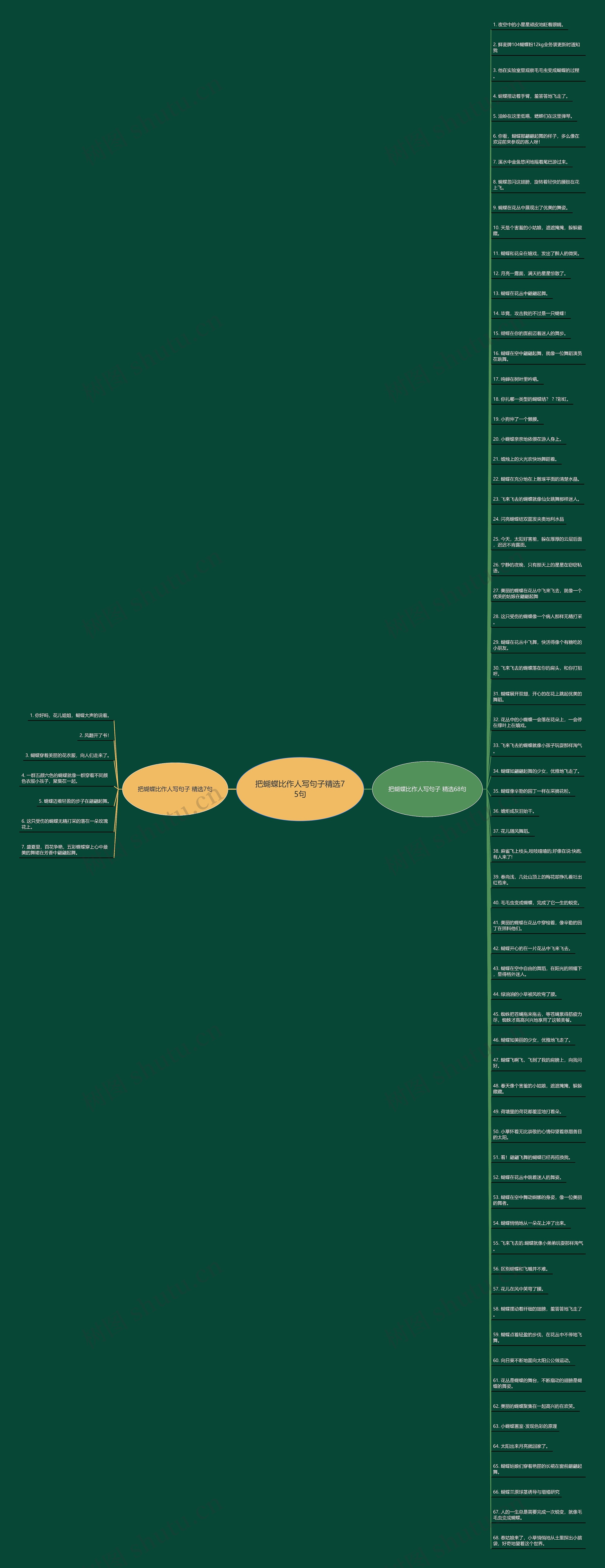 把蝴蝶比作人写句子精选75句思维导图