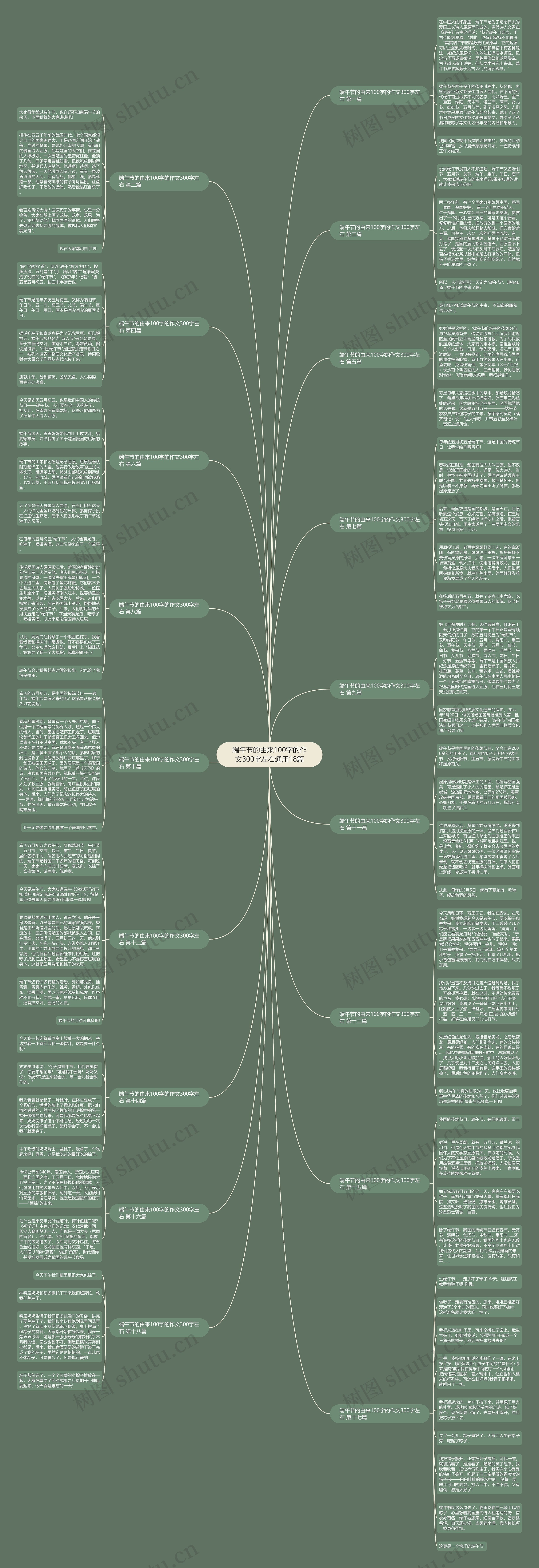 端午节的由来100字的作文300字左右通用18篇思维导图