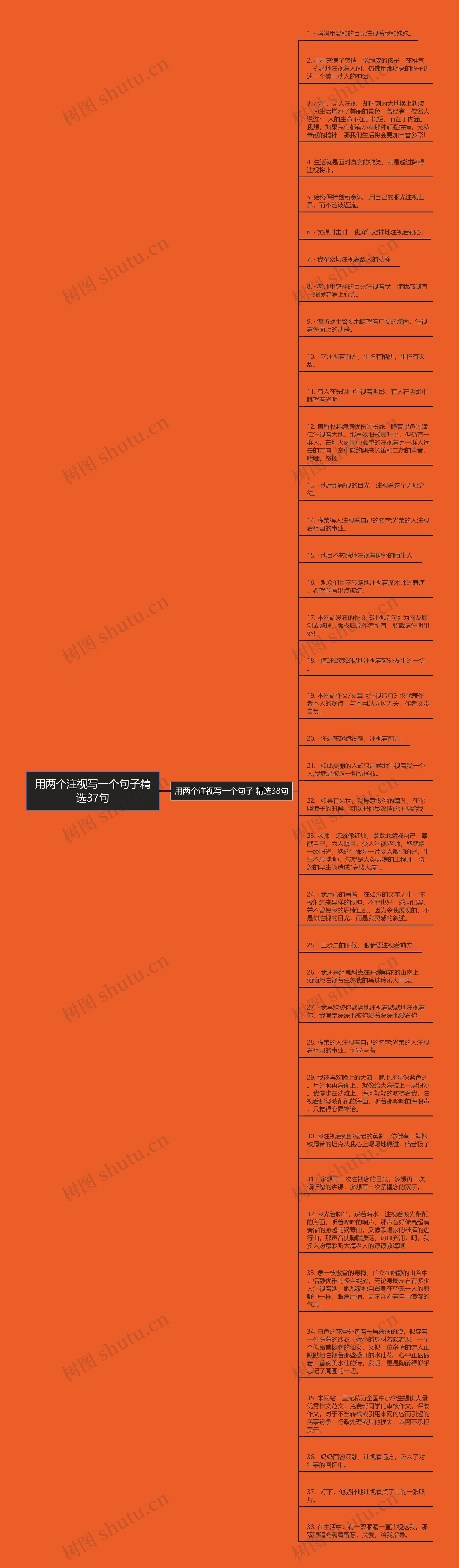 用两个注视写一个句子精选37句思维导图