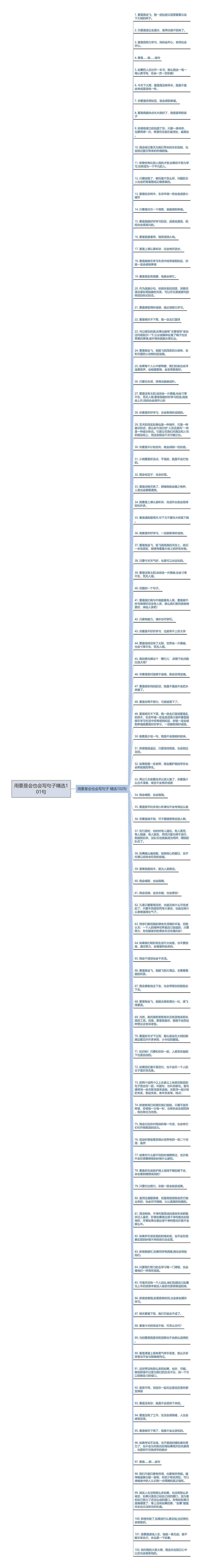 用要是会也会写句子精选101句思维导图