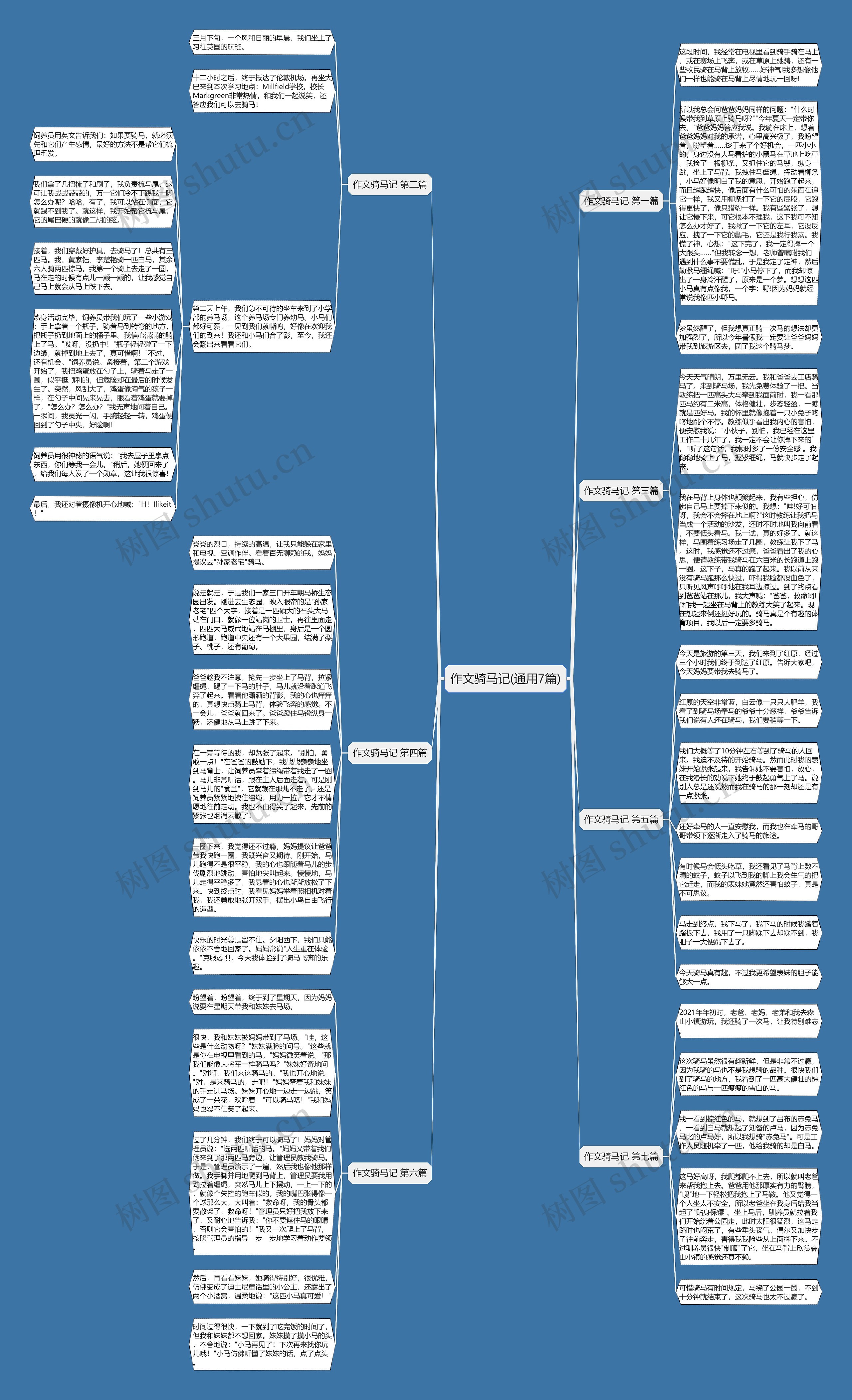 作文骑马记(通用7篇)思维导图