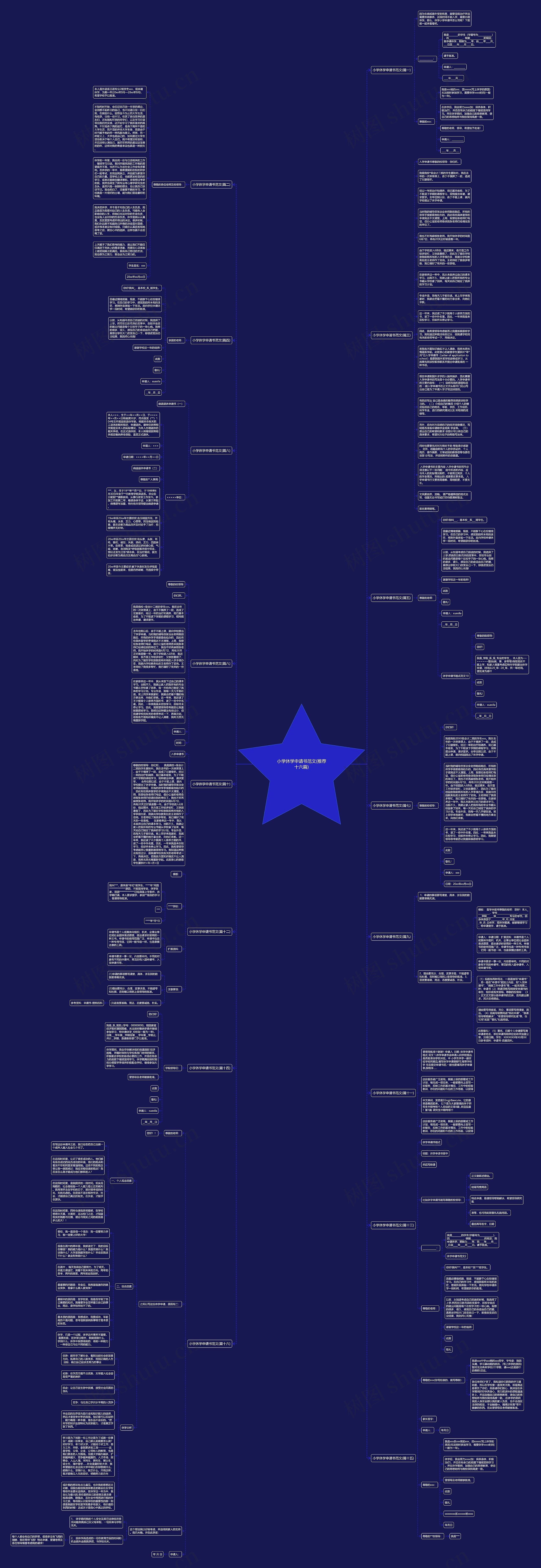 小学休学申请书范文(推荐十六篇)思维导图