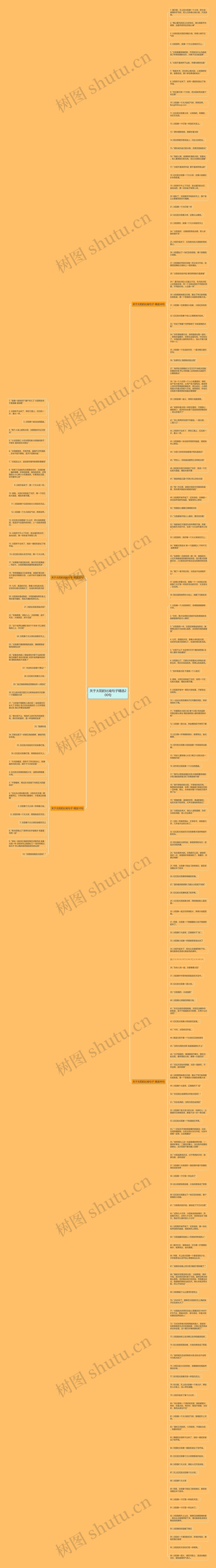 关于太阳的比喻句子精选200句思维导图