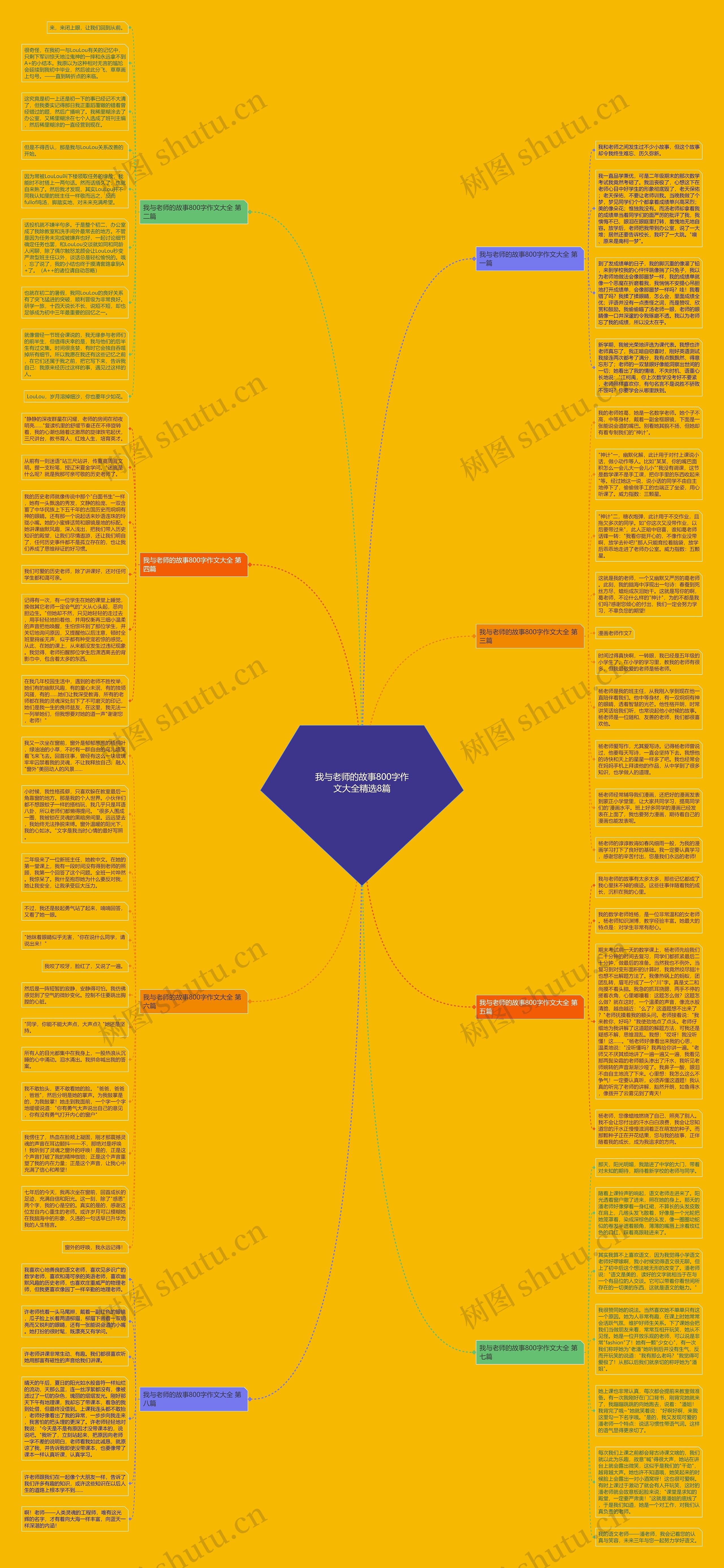 我与老师的故事800字作文大全精选8篇思维导图
