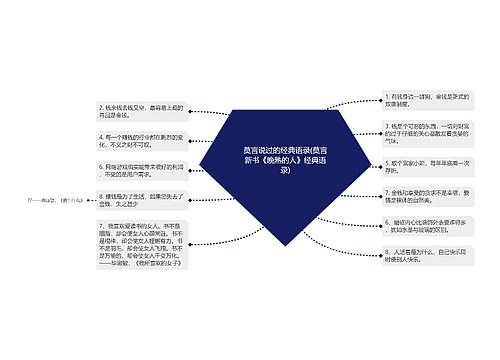 莫言说过的经典语录(莫言新书《晚熟的人》经典语录)