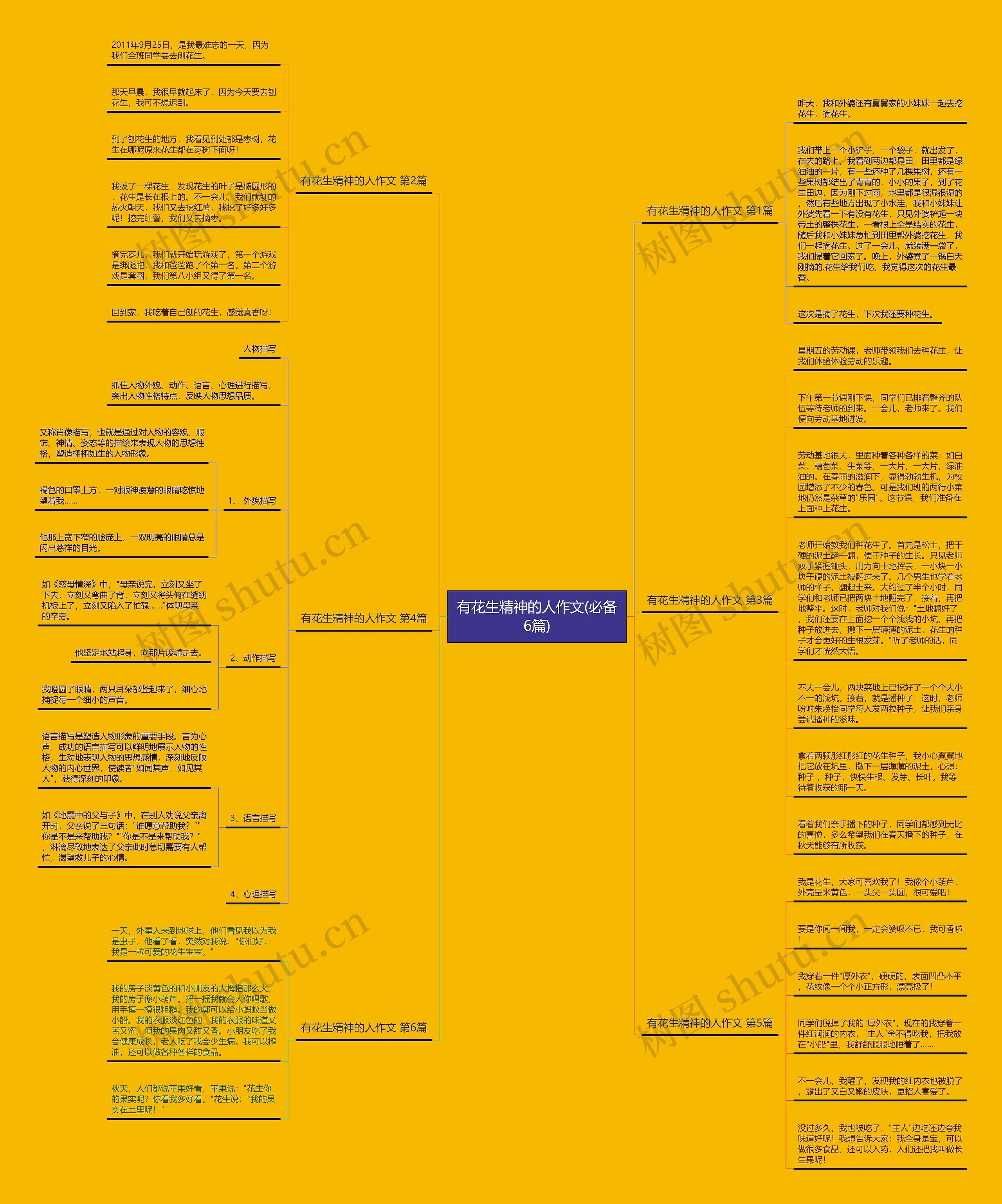 有花生精神的人作文(必备6篇)思维导图