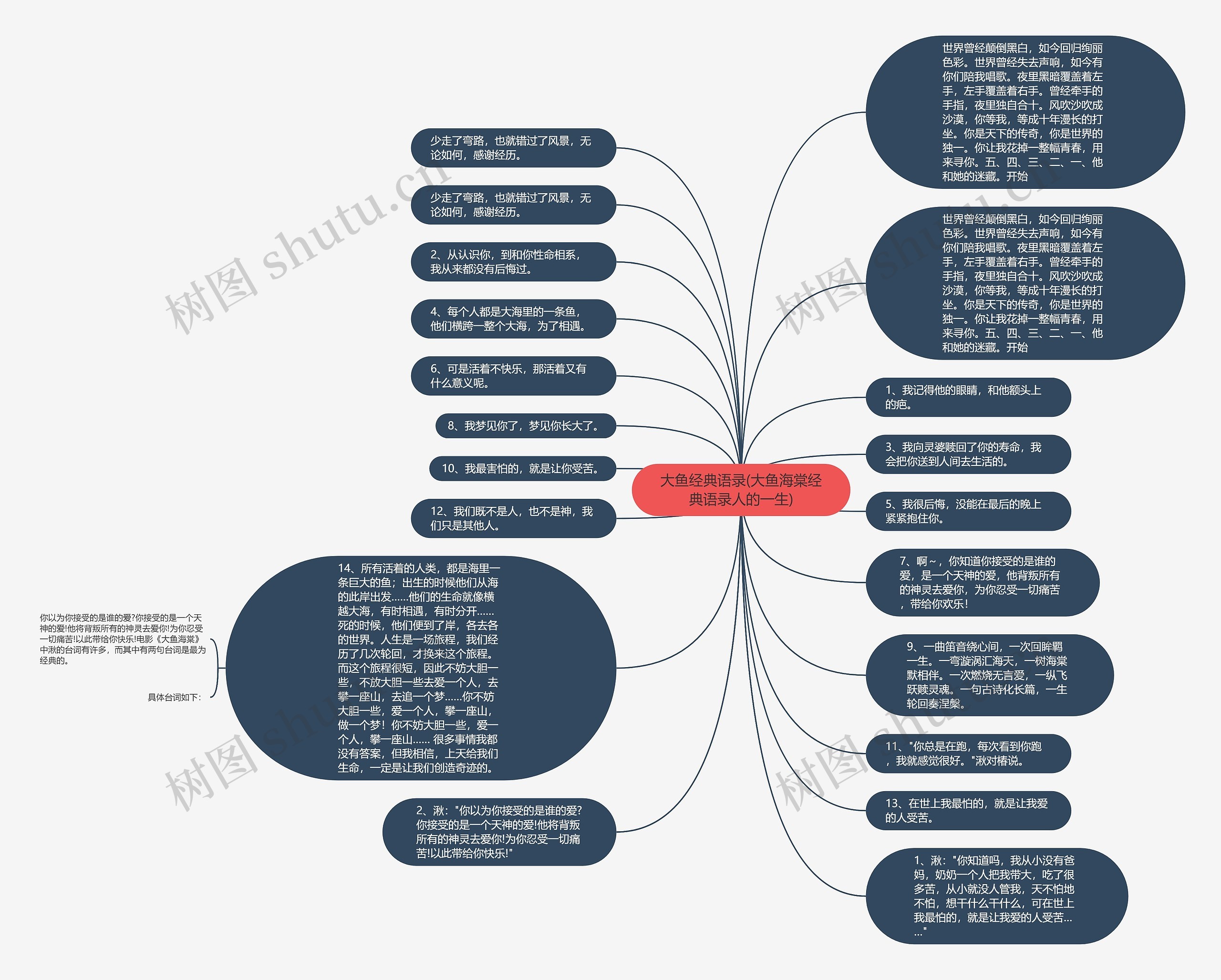 大鱼经典语录(大鱼海棠经典语录人的一生)思维导图