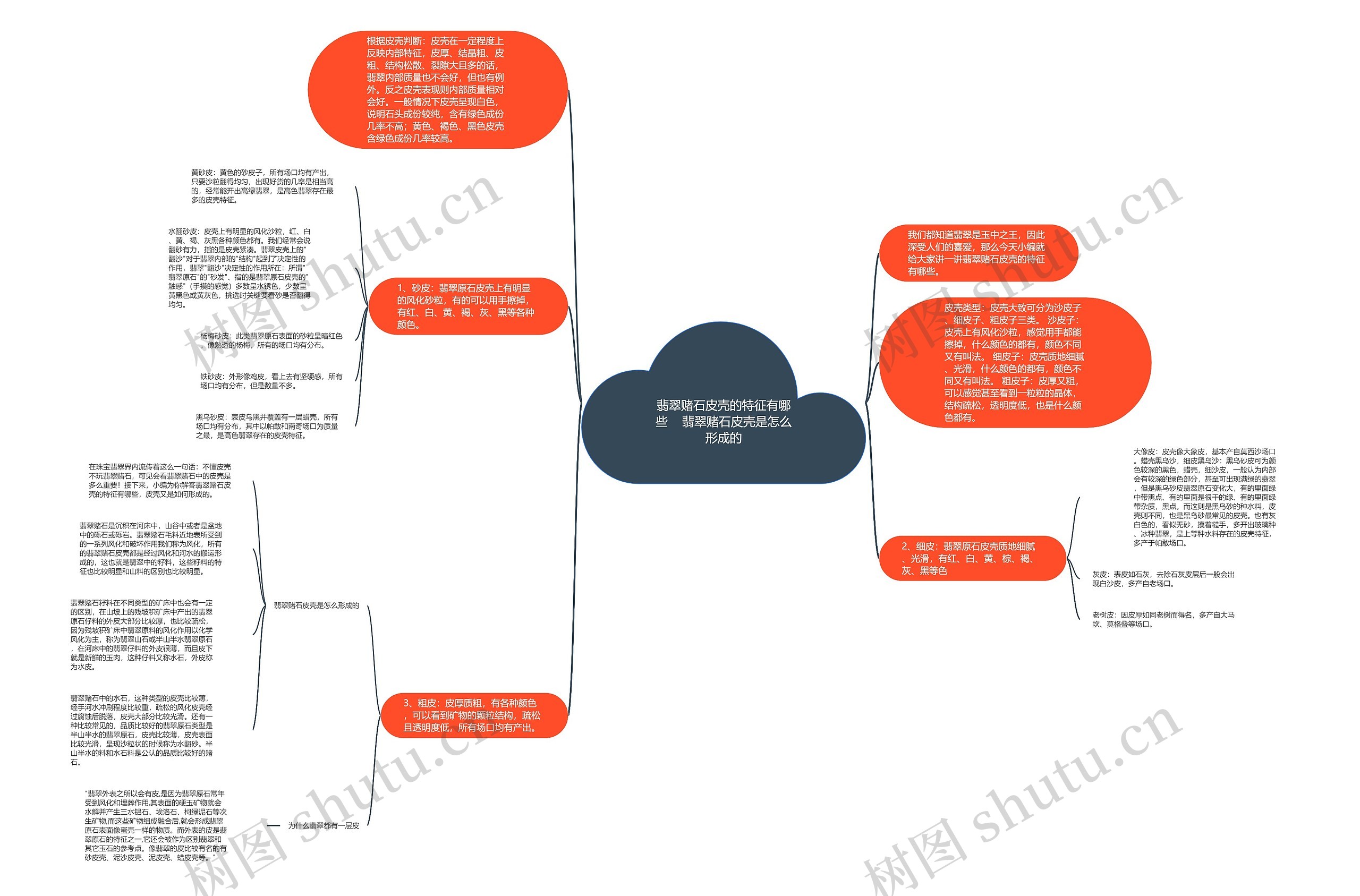 翡翠赌石皮壳的特征有哪些    翡翠赌石皮壳是怎么形成的思维导图