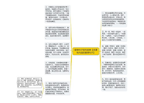爱情句子短句甜美【浪漫有内涵的爱情句子】