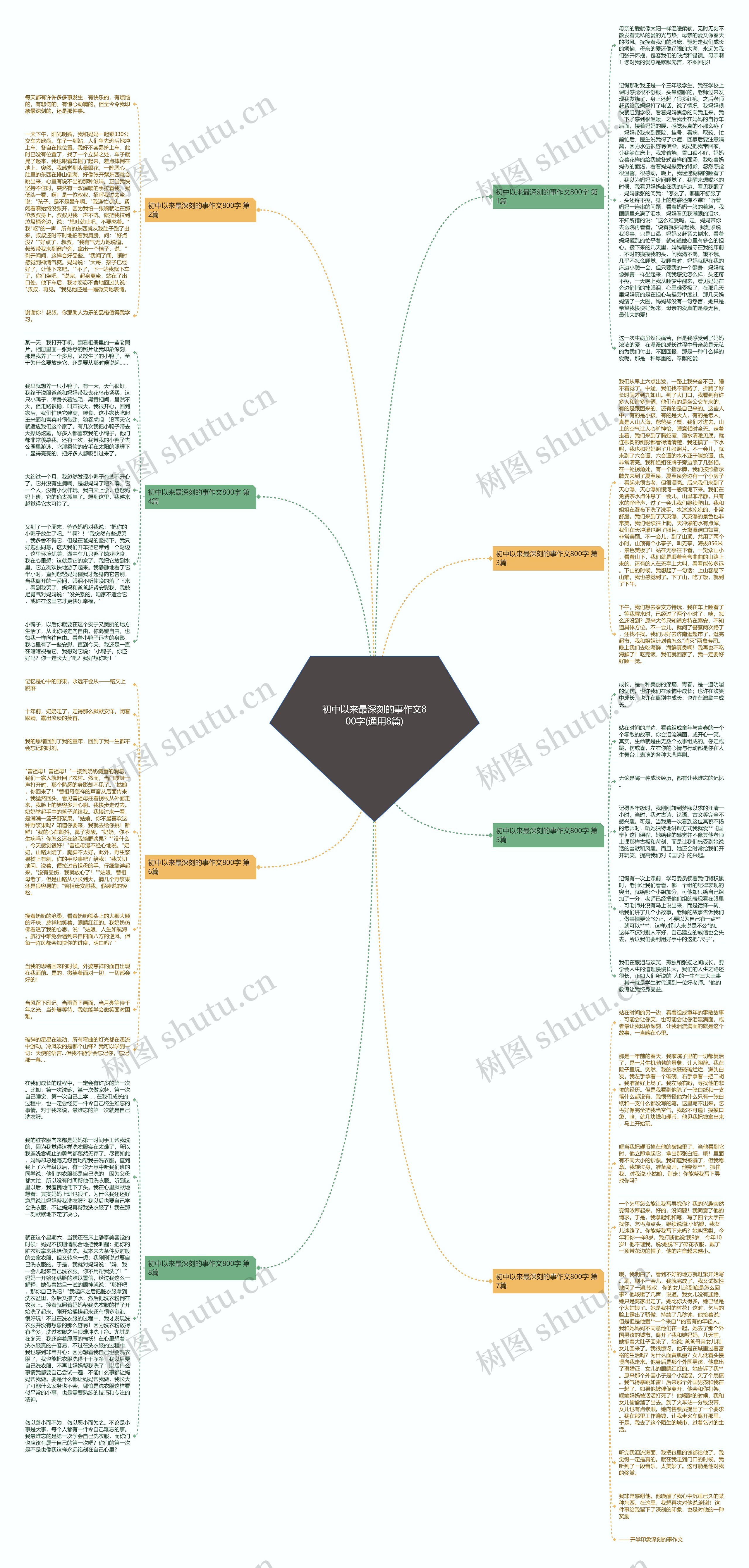 初中以来最深刻的事作文800字(通用8篇)思维导图