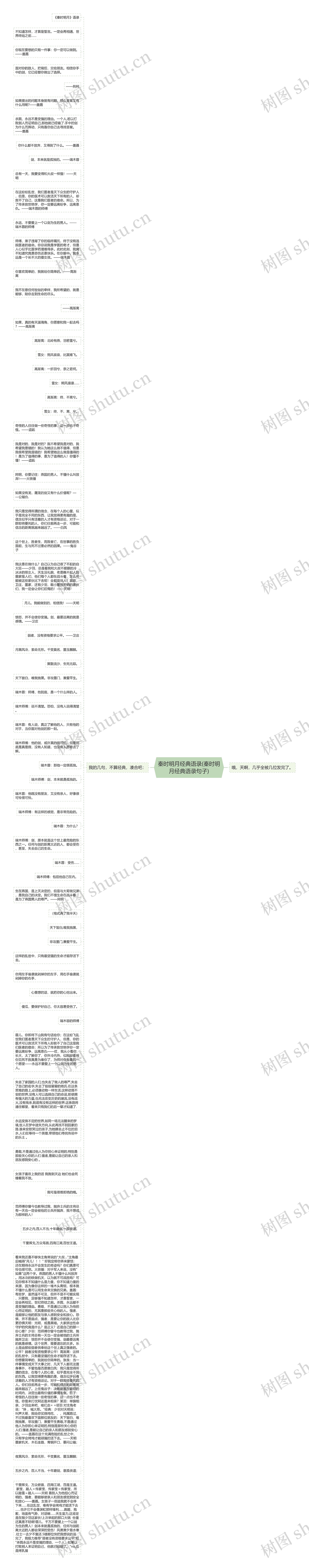 秦时明月经典语录(秦时明月经典语录句子)思维导图