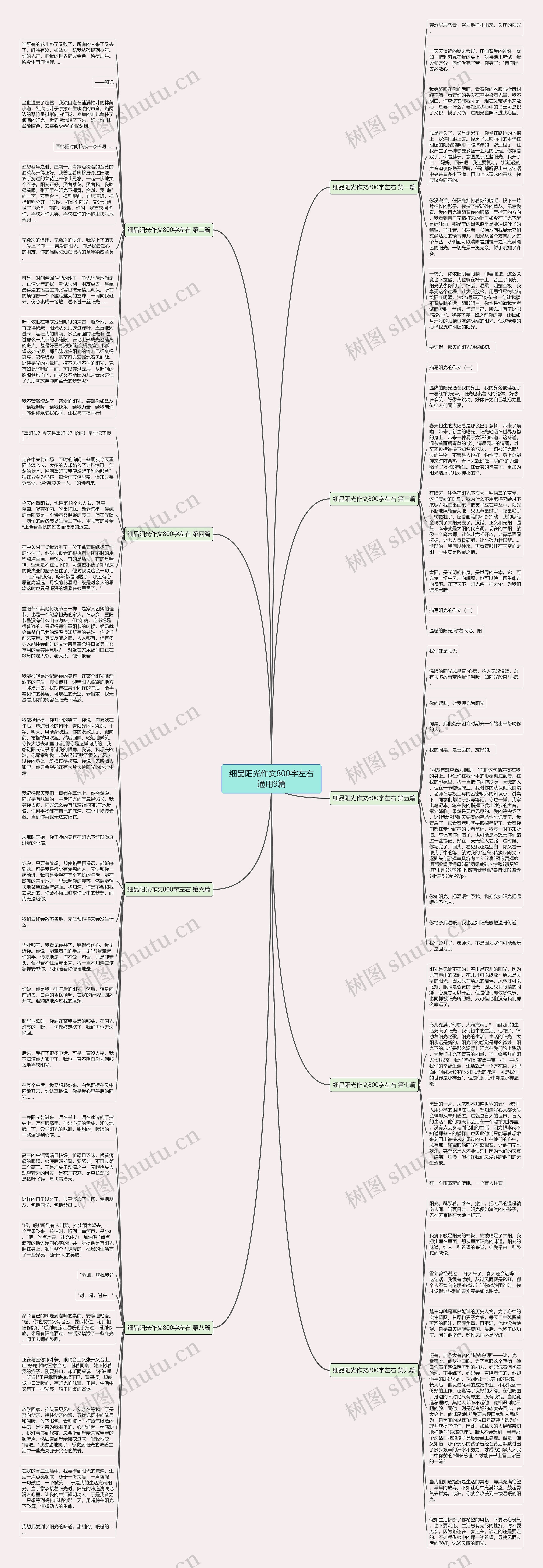 细品阳光作文800字左右通用9篇思维导图