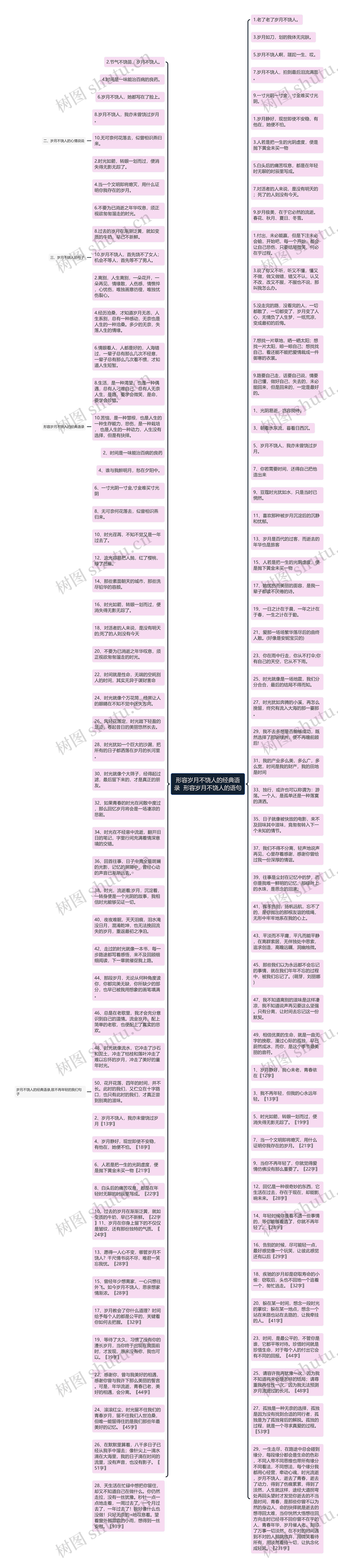 形容岁月不饶人的经典语录  形容岁月不饶人的语句思维导图