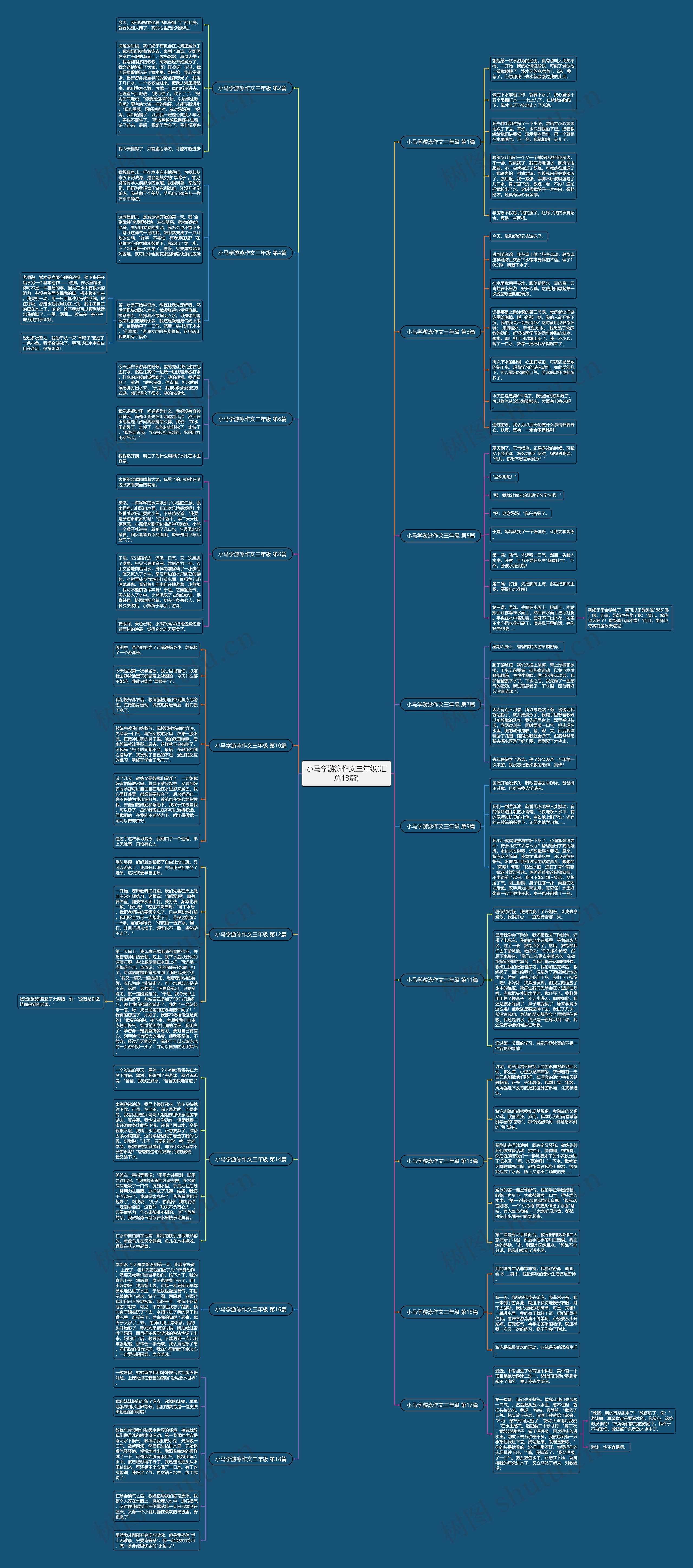 小马学游泳作文三年级(汇总18篇)思维导图