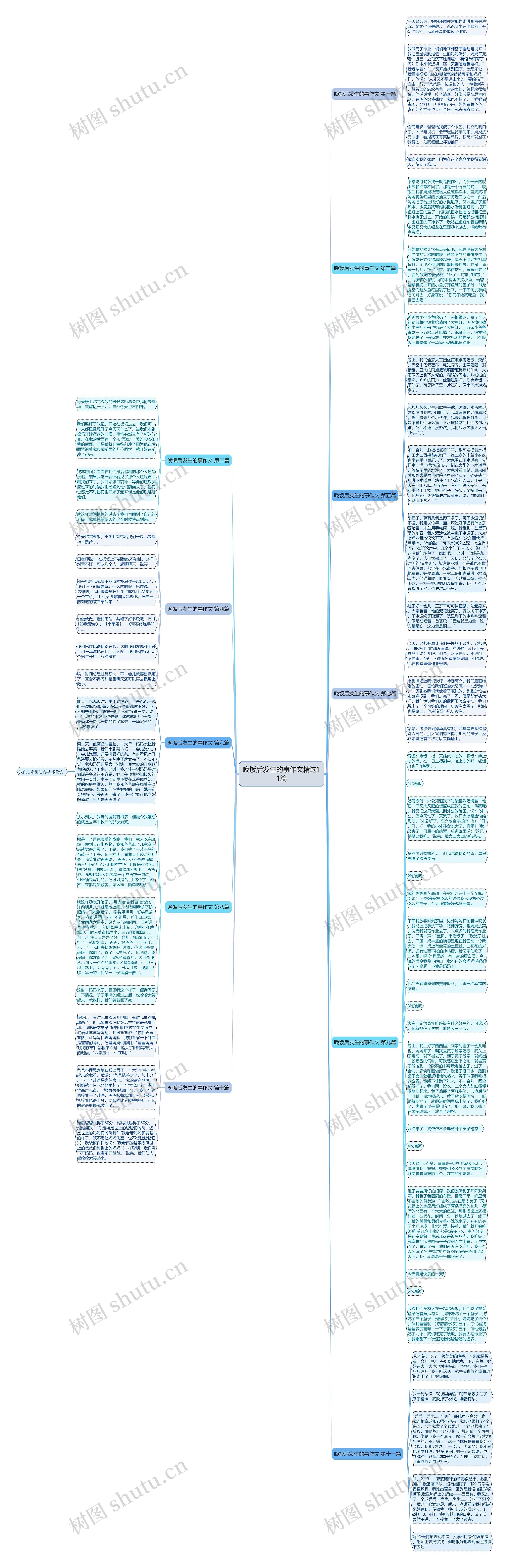晚饭后发生的事作文精选11篇思维导图