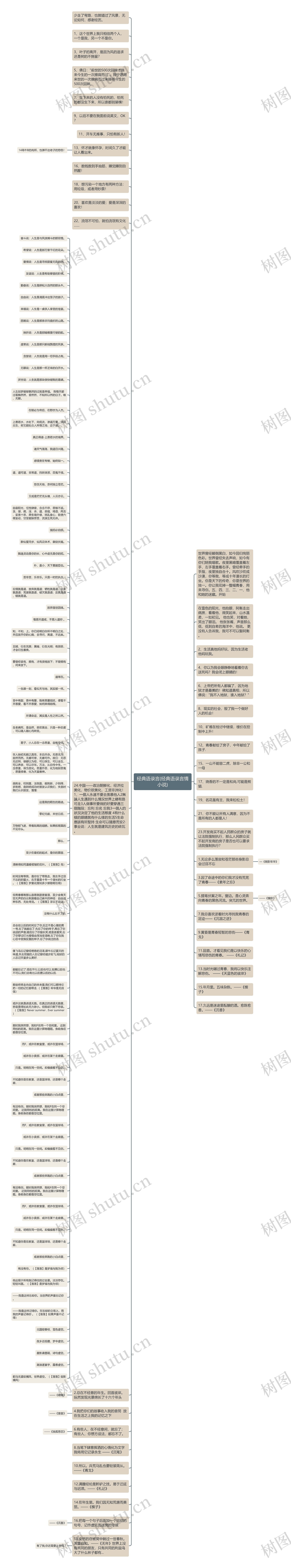 经典语录言(经典语录言情小说)思维导图