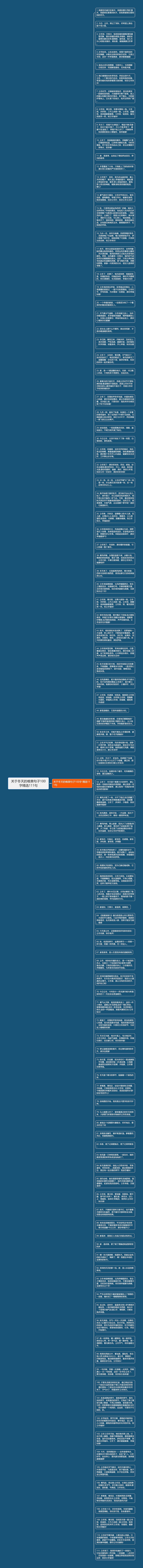 关于冬天的唯美句子100字精选111句思维导图