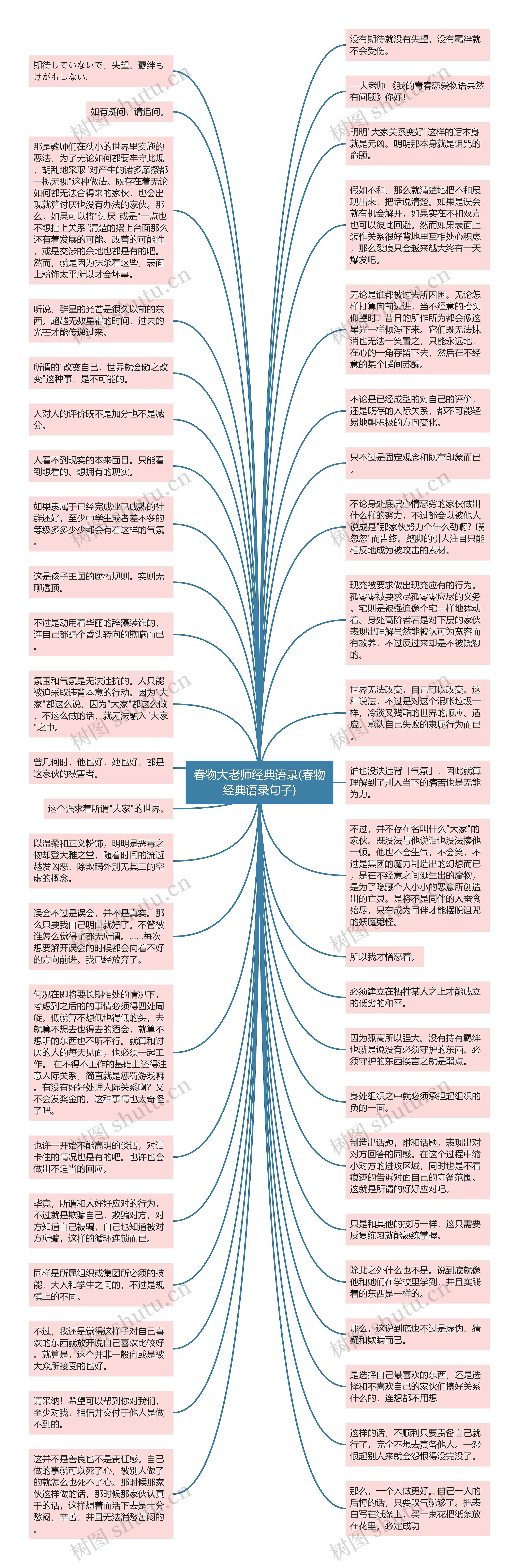 春物大老师经典语录(春物经典语录句子)思维导图