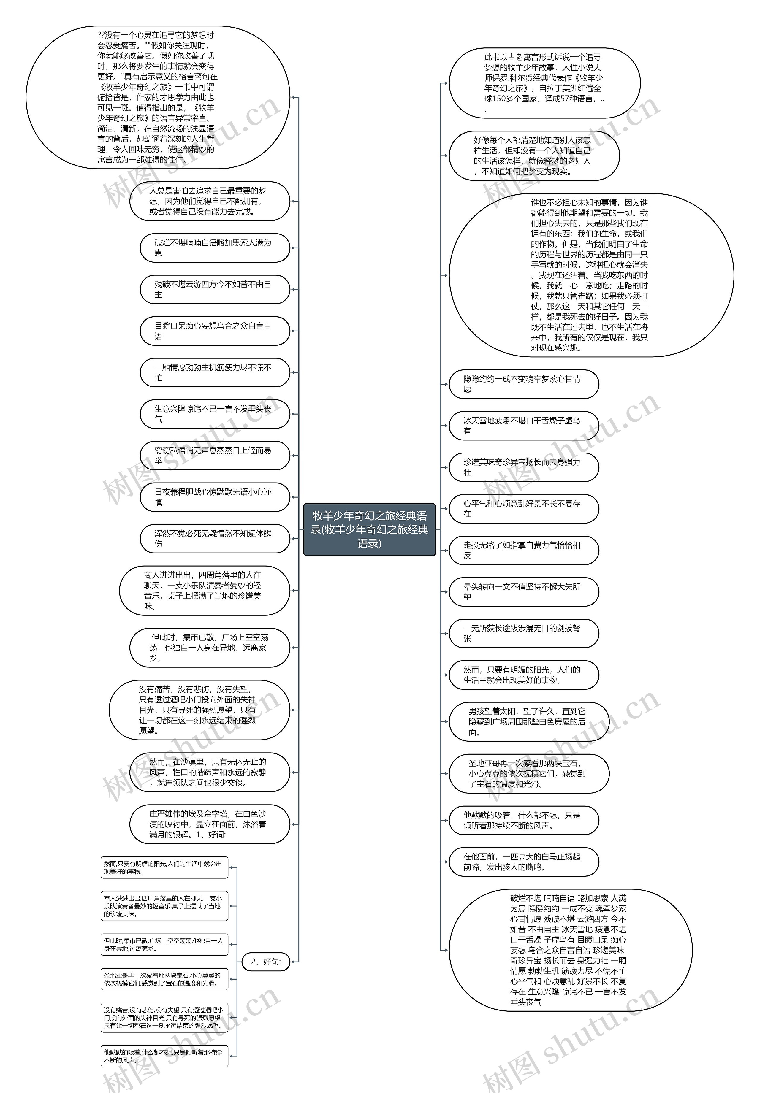 牧羊少年奇幻之旅经典语录(牧羊少年奇幻之旅经典语录)思维导图