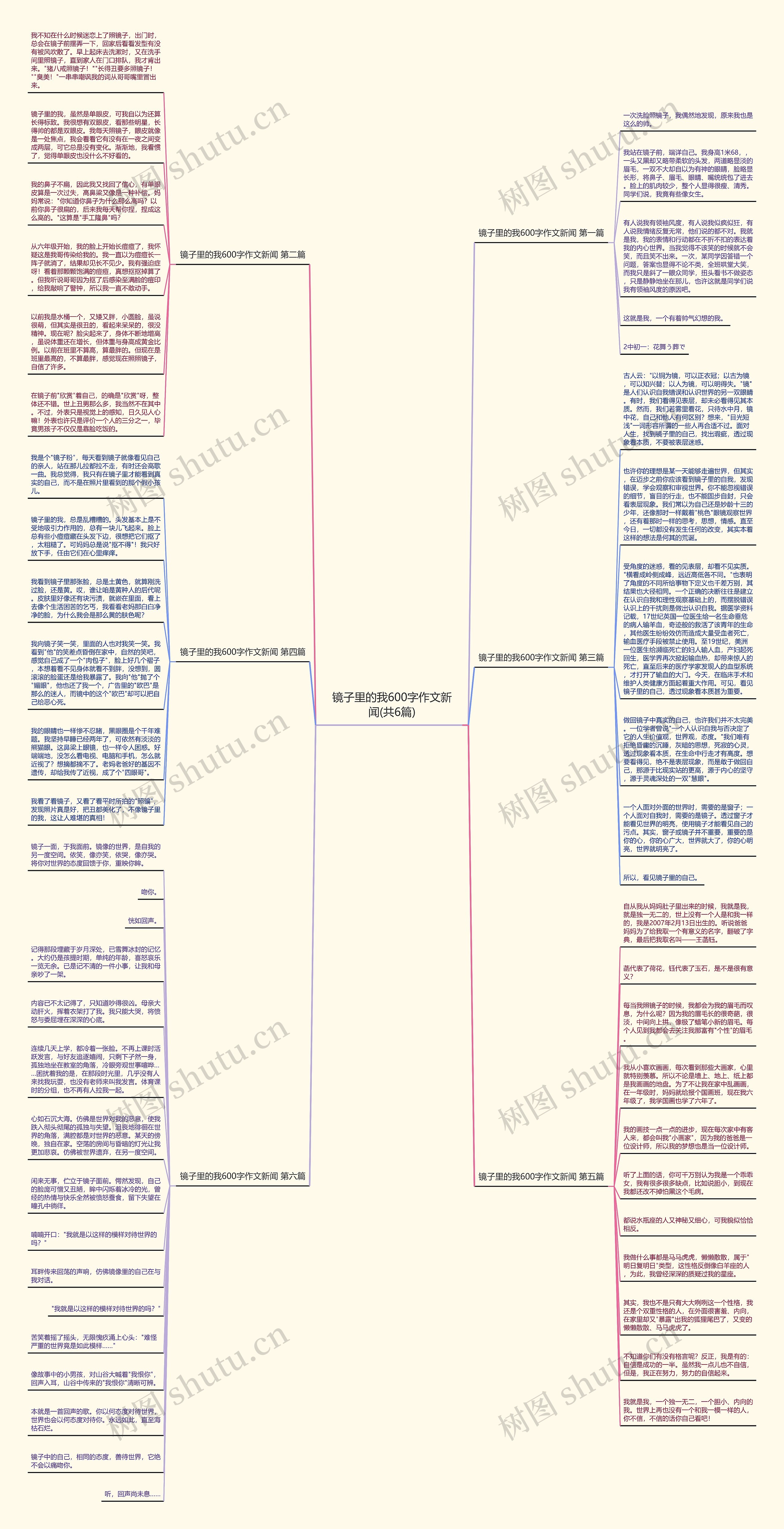 镜子里的我600字作文新闻(共6篇)思维导图