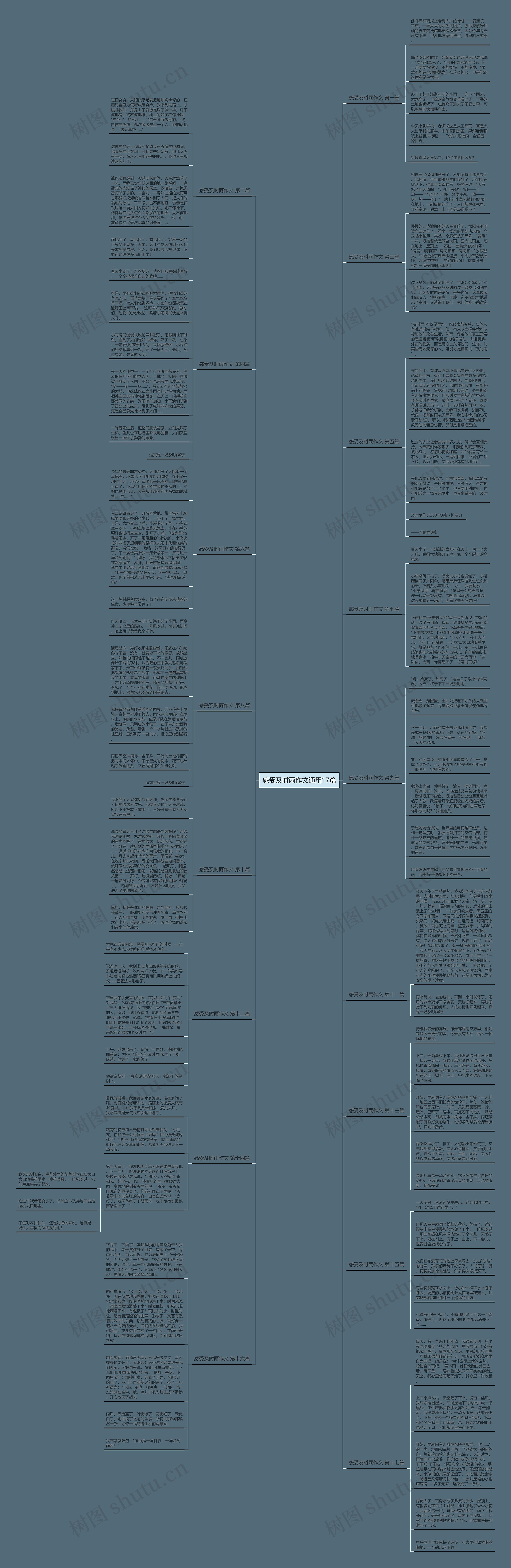 感受及时雨作文通用17篇思维导图