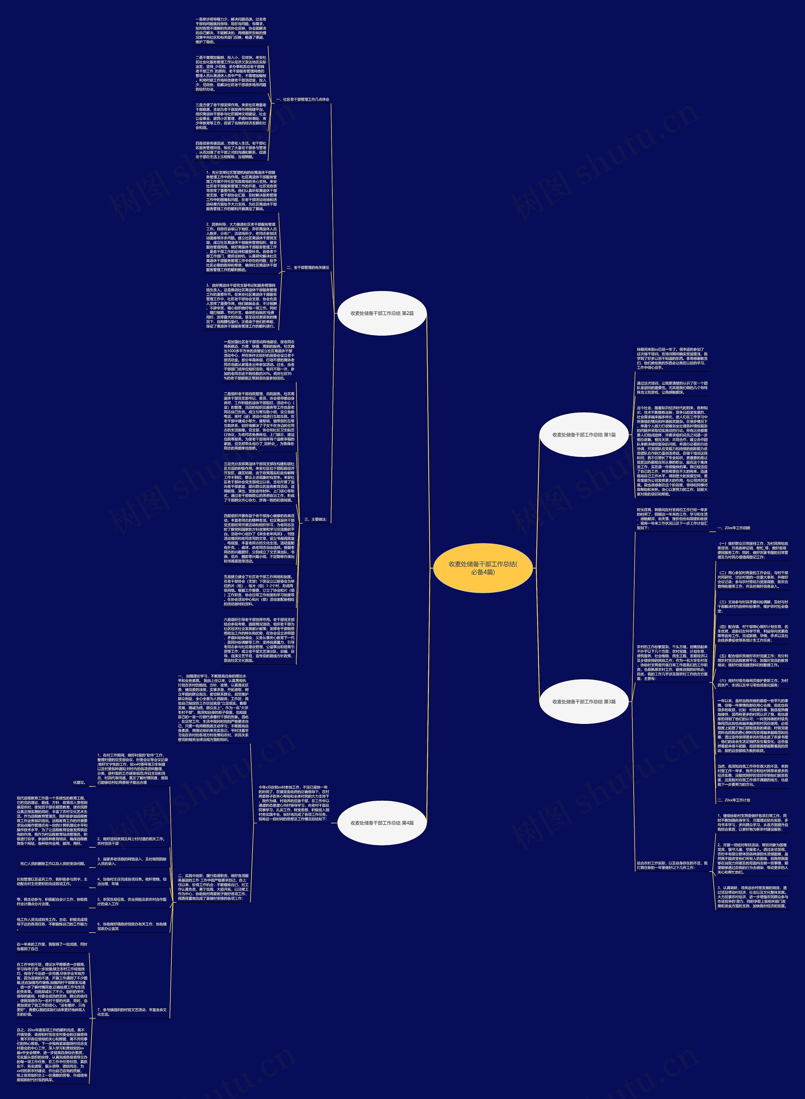 收麦处储备干部工作总结(必备4篇)思维导图