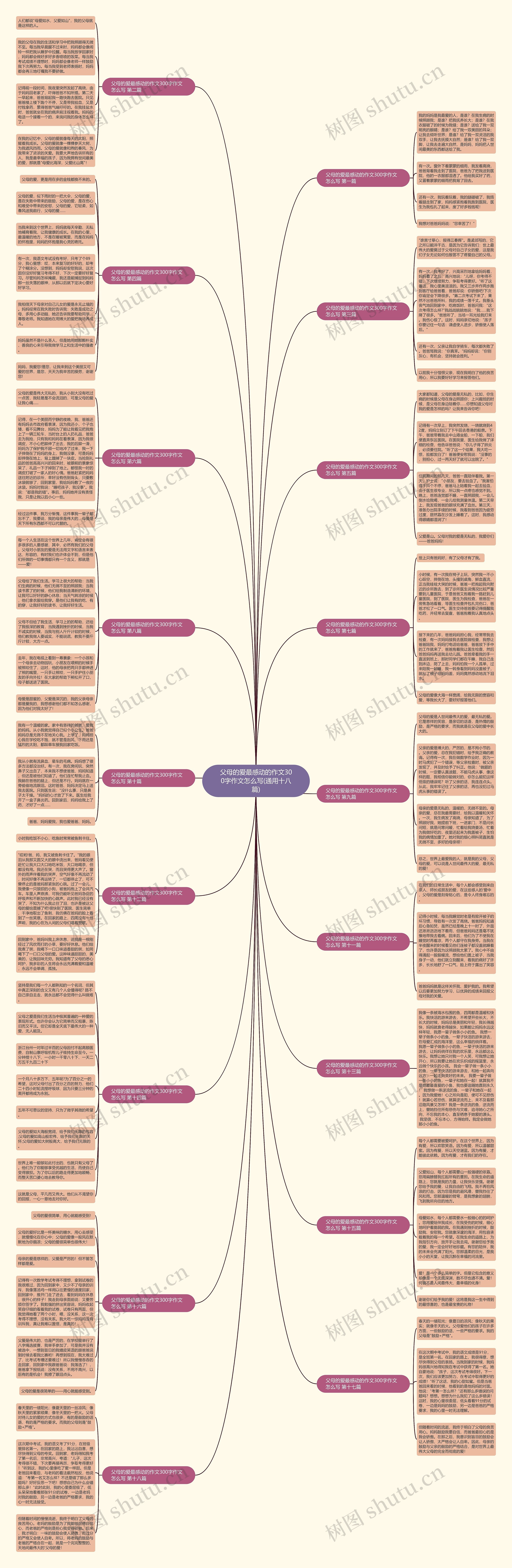 父母的爱最感动的作文300字作文怎么写(通用十八篇)思维导图