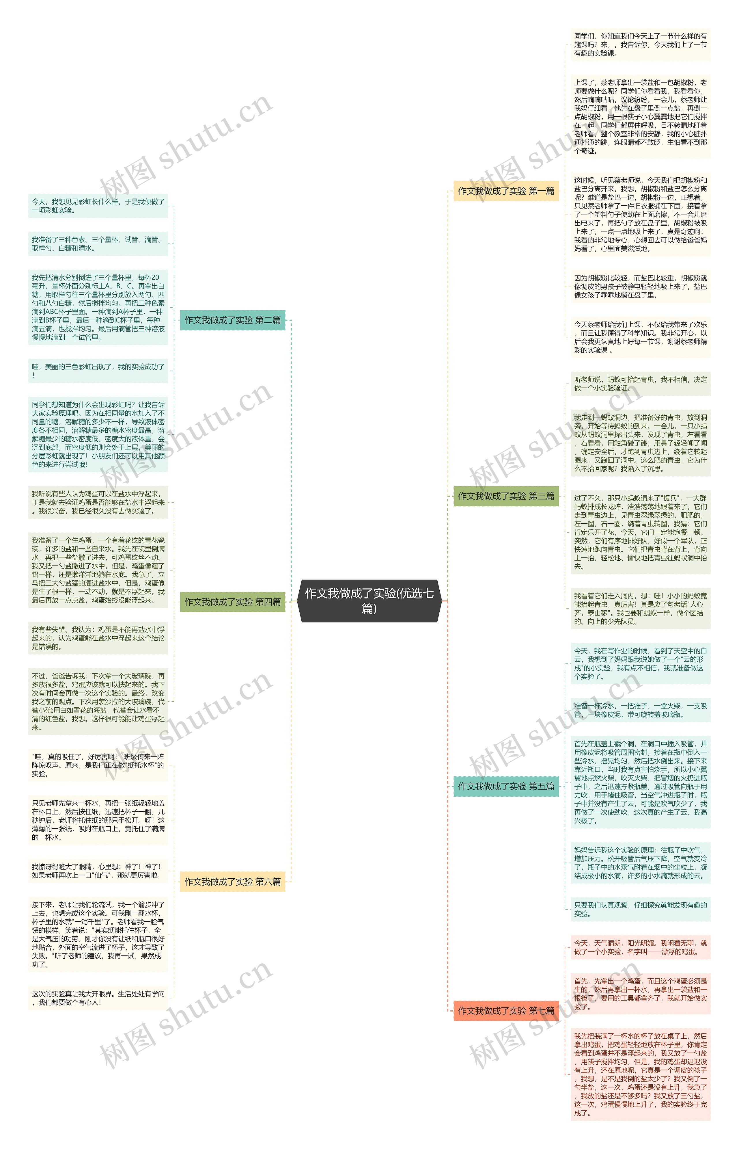 作文我做成了实验(优选七篇)思维导图