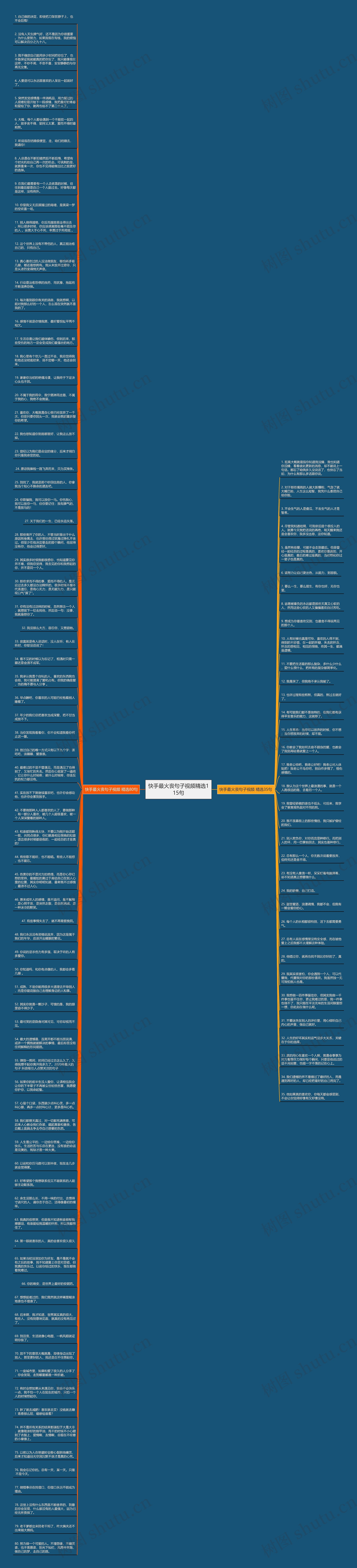 快手最火丧句子视频精选115句思维导图