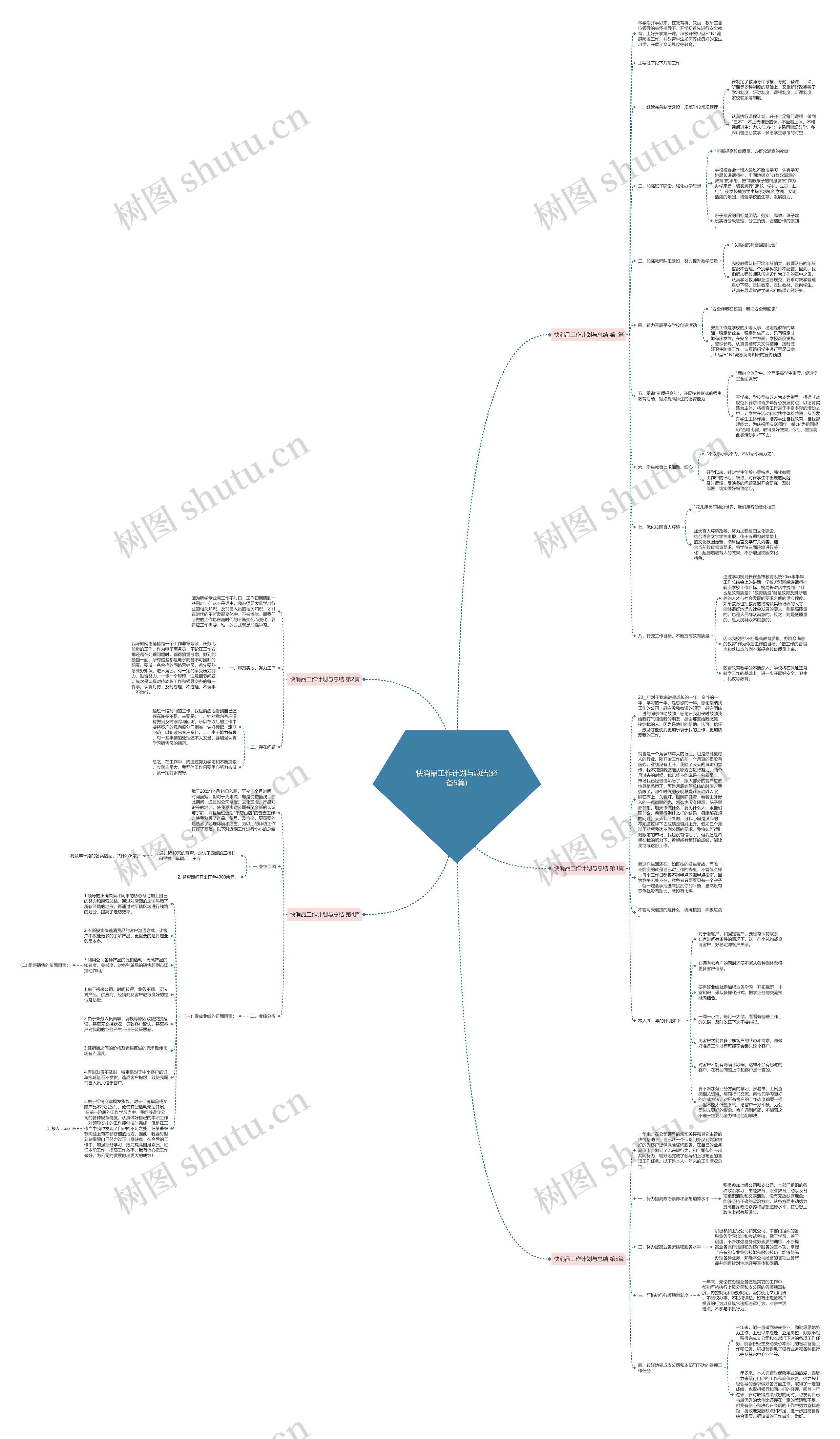 快消品工作计划与总结(必备5篇)思维导图