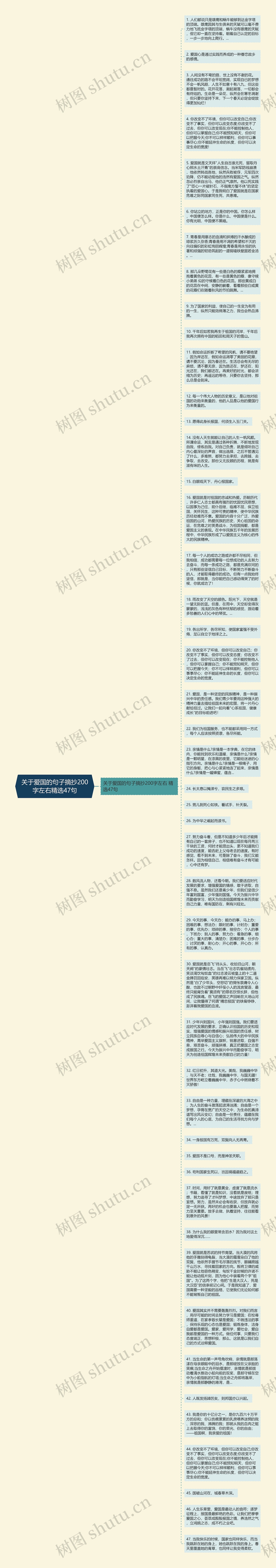 关于爱国的句子摘抄200字左右精选47句