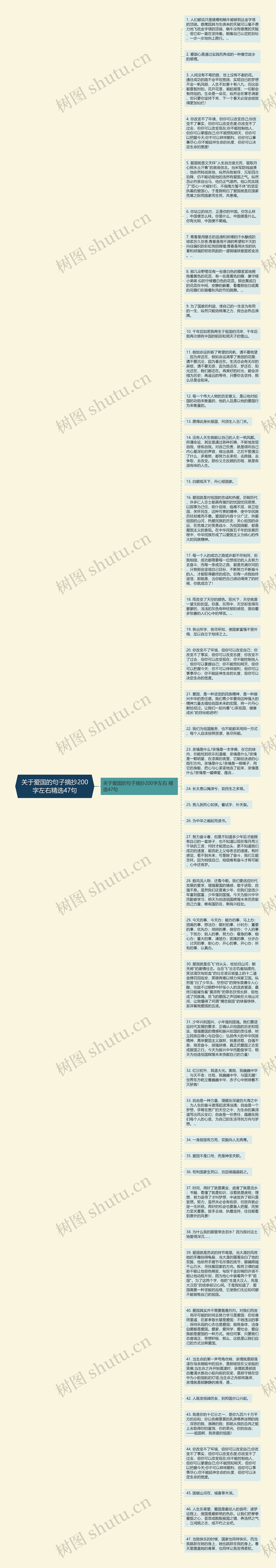 关于爱国的句子摘抄200字左右精选47句思维导图