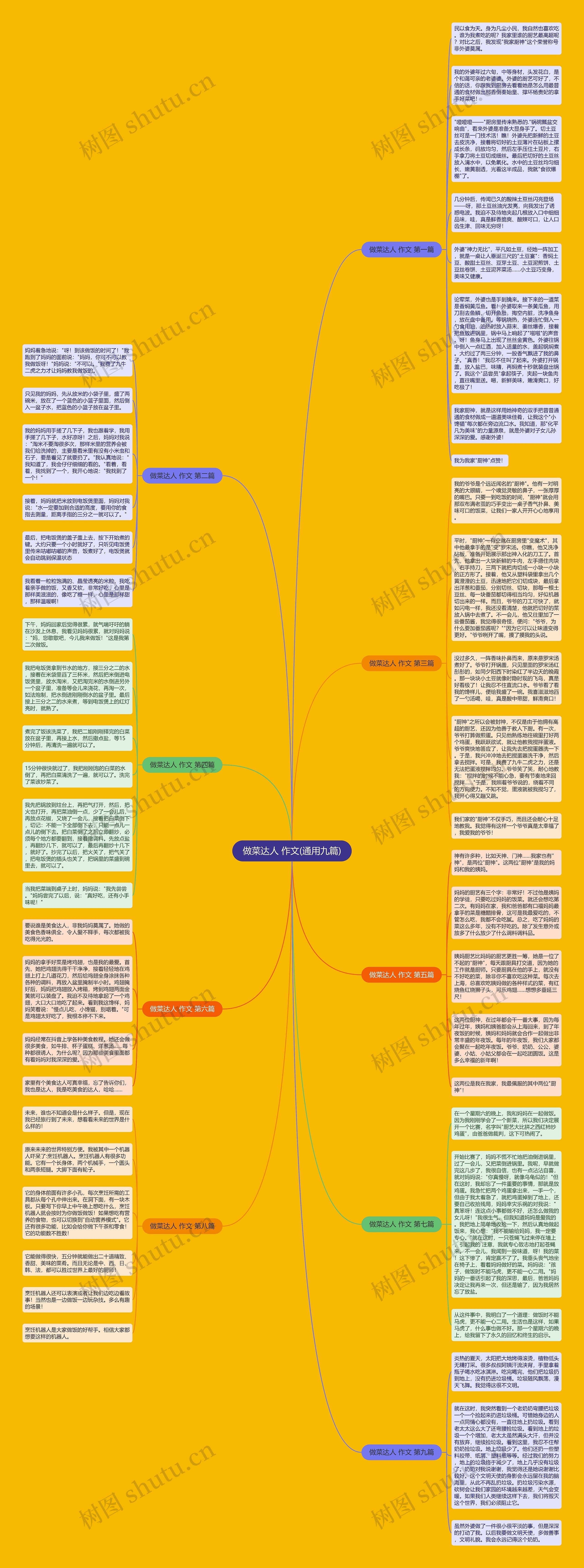 做菜达人 作文(通用九篇)思维导图