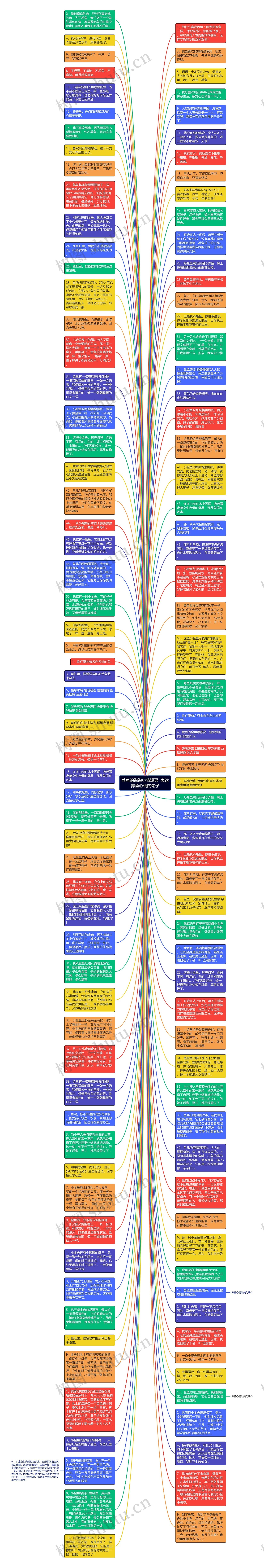 养鱼的说说心情短语  表达养鱼心情的句子思维导图