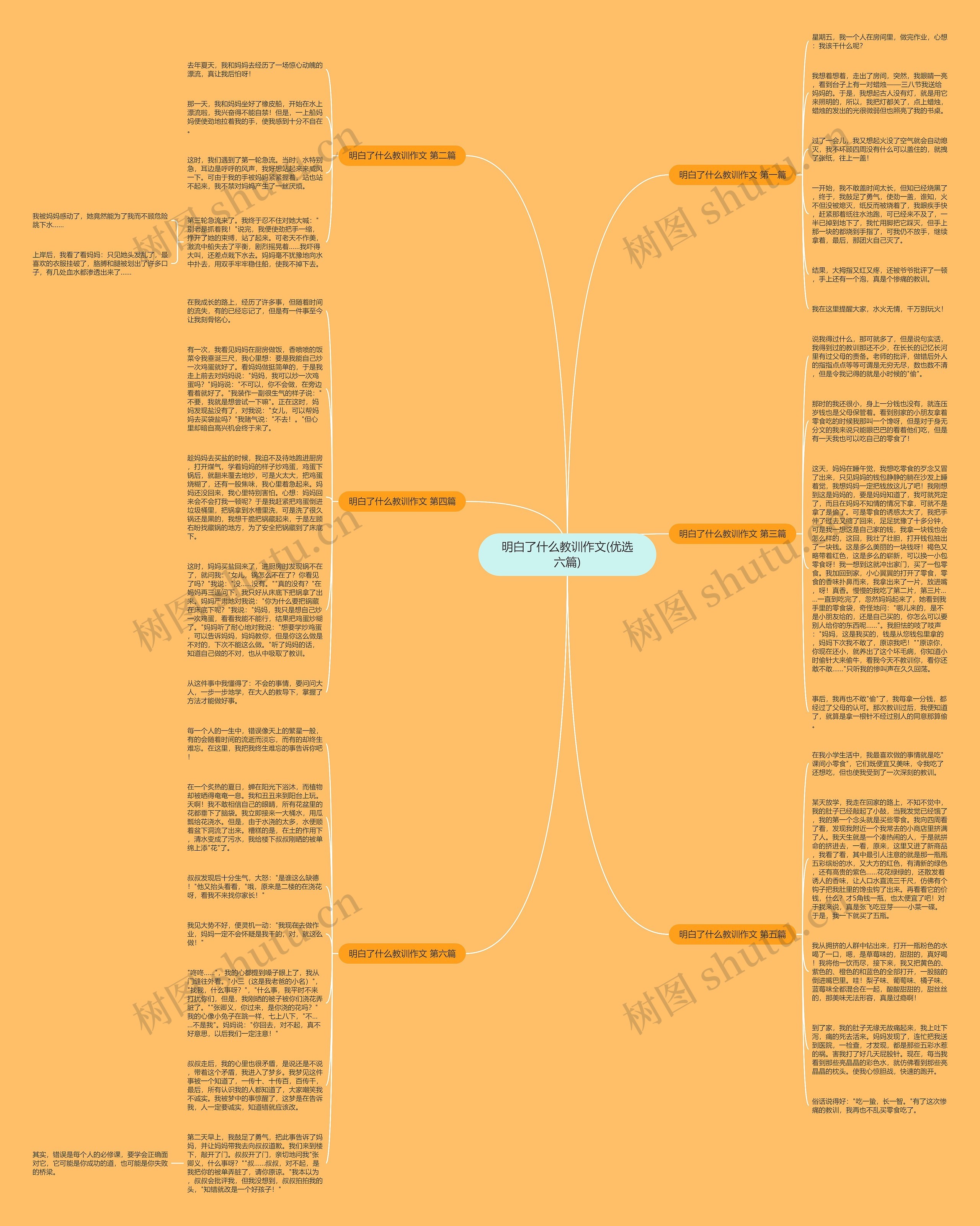 明白了什么教训作文(优选六篇)思维导图
