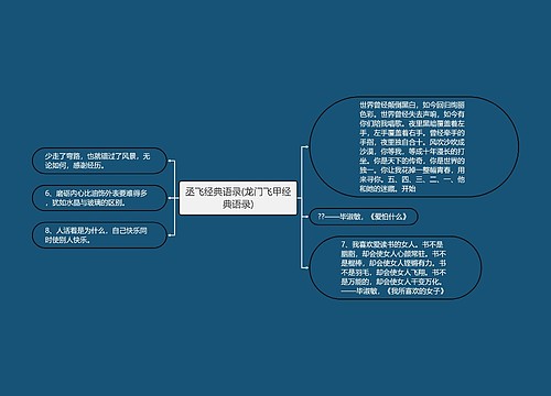 丞飞经典语录(龙门飞甲经典语录)