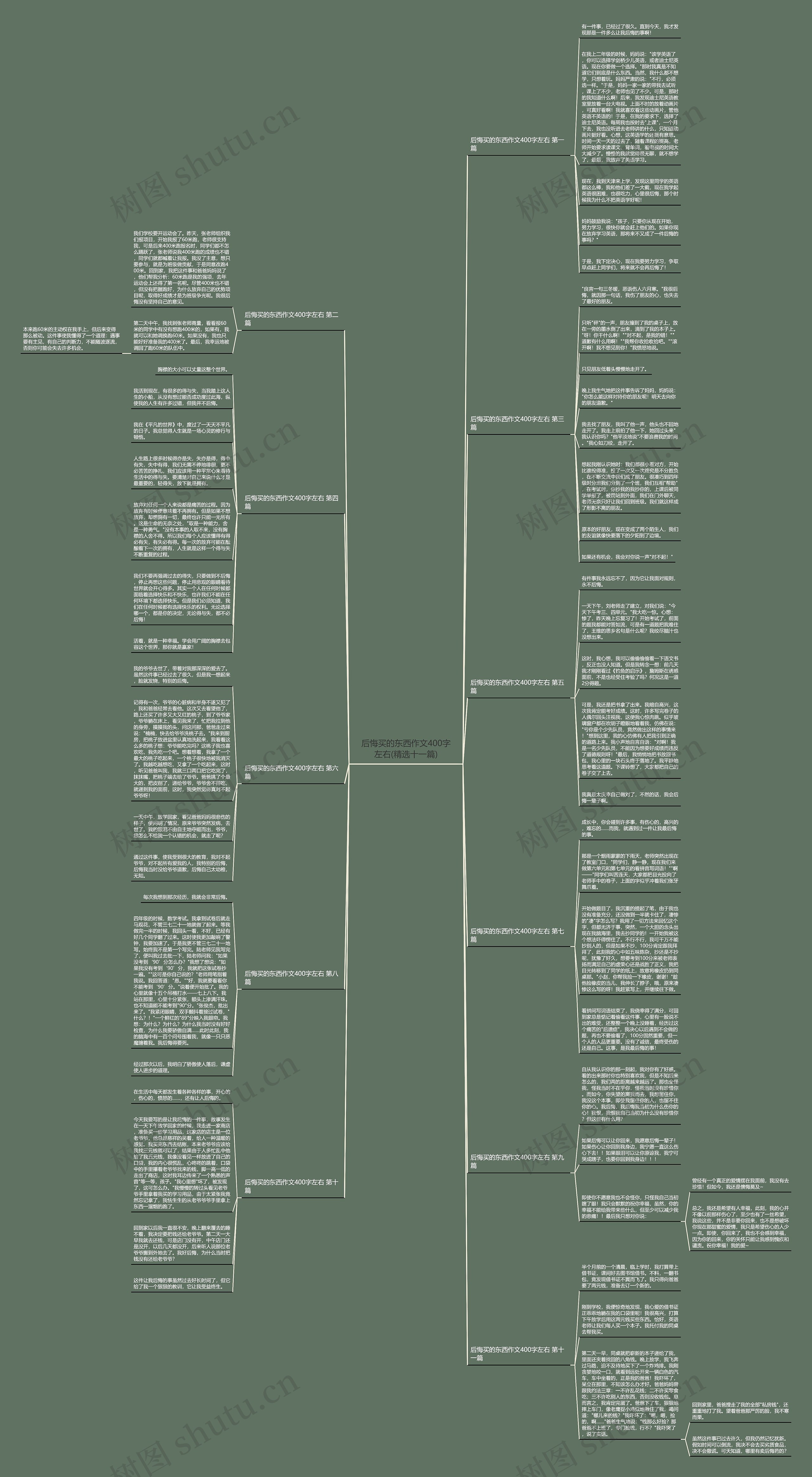 后悔买的东西作文400字左右(精选十一篇)思维导图